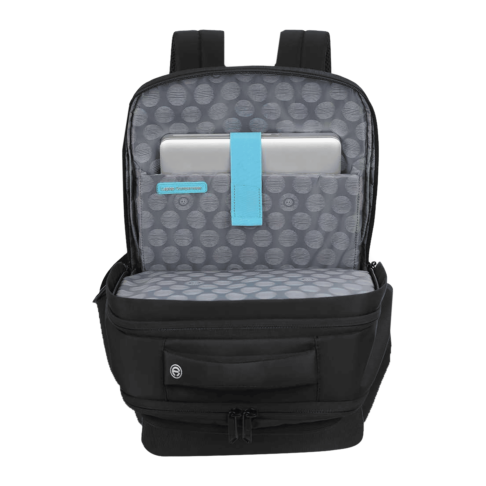 Carlton Dorset 05 Polyester Laptop Backpack for 17 Inch Laptop (28 L, With Rain Cover, Matte Black)_5