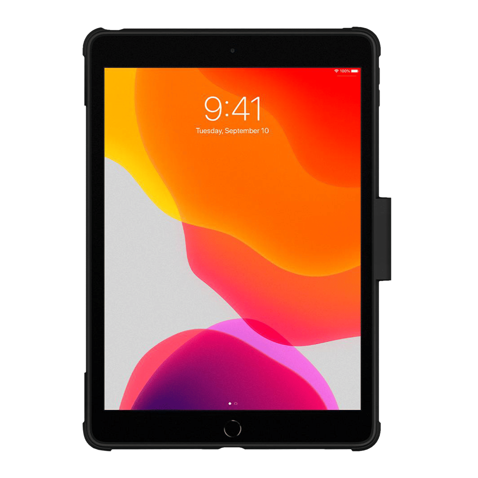 Spigen Rugged Armor Pro Polyurethane Leather, TPU Flip Cover for Apple iPad (9th, 8th & 7th Gen) (Built-in Kickstand, Black)_18