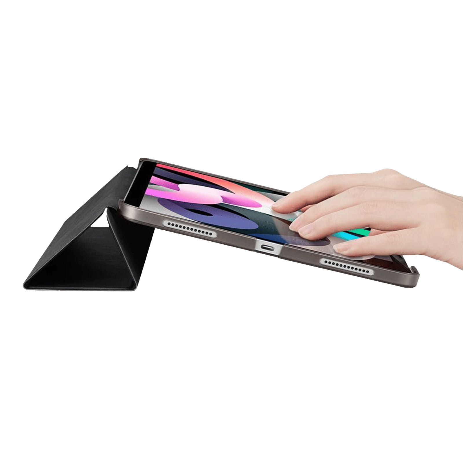 Spigen Smart Fold Polycarbonate, TPU Flip Cover for Apple iPad Air (4th & 5th Gen) (Scratch Protection, Black) Spigen Smart Fold Polycarbonate, TPU Flip Cover for Apple iPad Air (4th & 5th Gen) (Scratch Protection, Black)_13