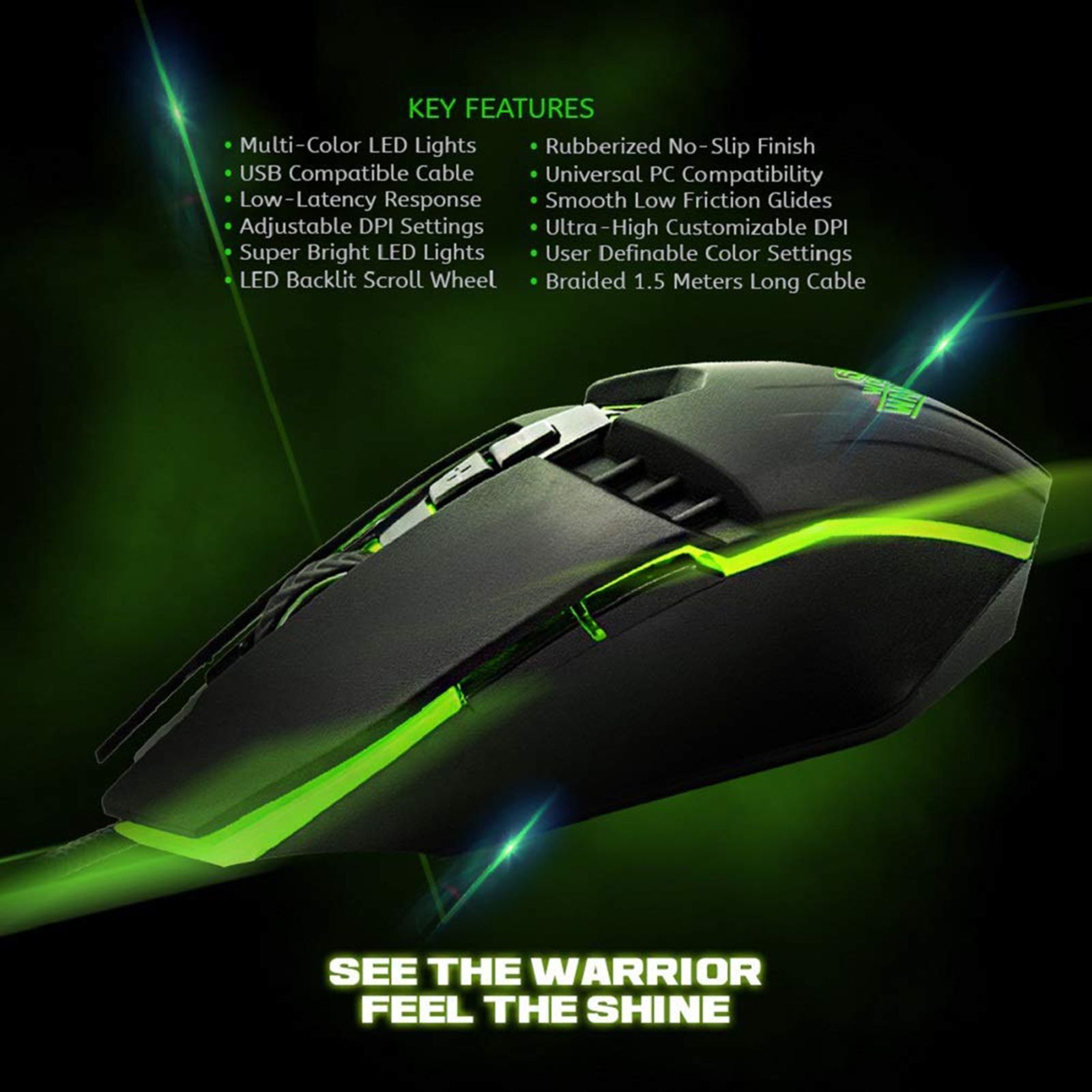 ANT ESPORTS KM500W Wired Gaming Keyboard & Mouse Combo (3200 DPI Adjustable, Rainbow LED Backlit, Black) ANT ESPORTS KM500W Wired Gaming Keyboard & Mouse Combo (3200 DPI Adjustable, Rainbow LED Backlit, Black)_6