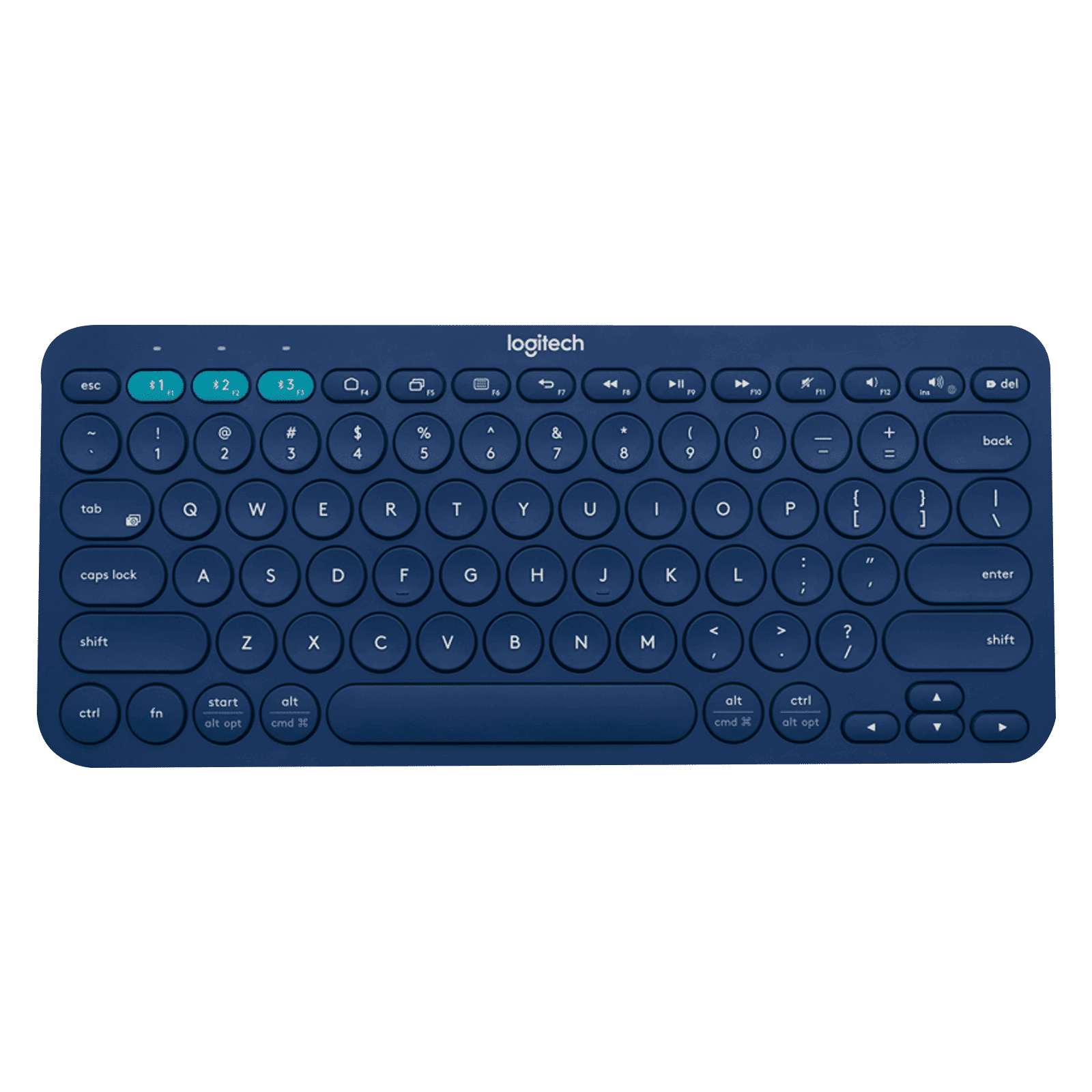 logitech K380 Bluetooth 3.0 Wireless Keyboard with Multi Device Connectivity (Low Profile Scissor Keys, Blue)_1