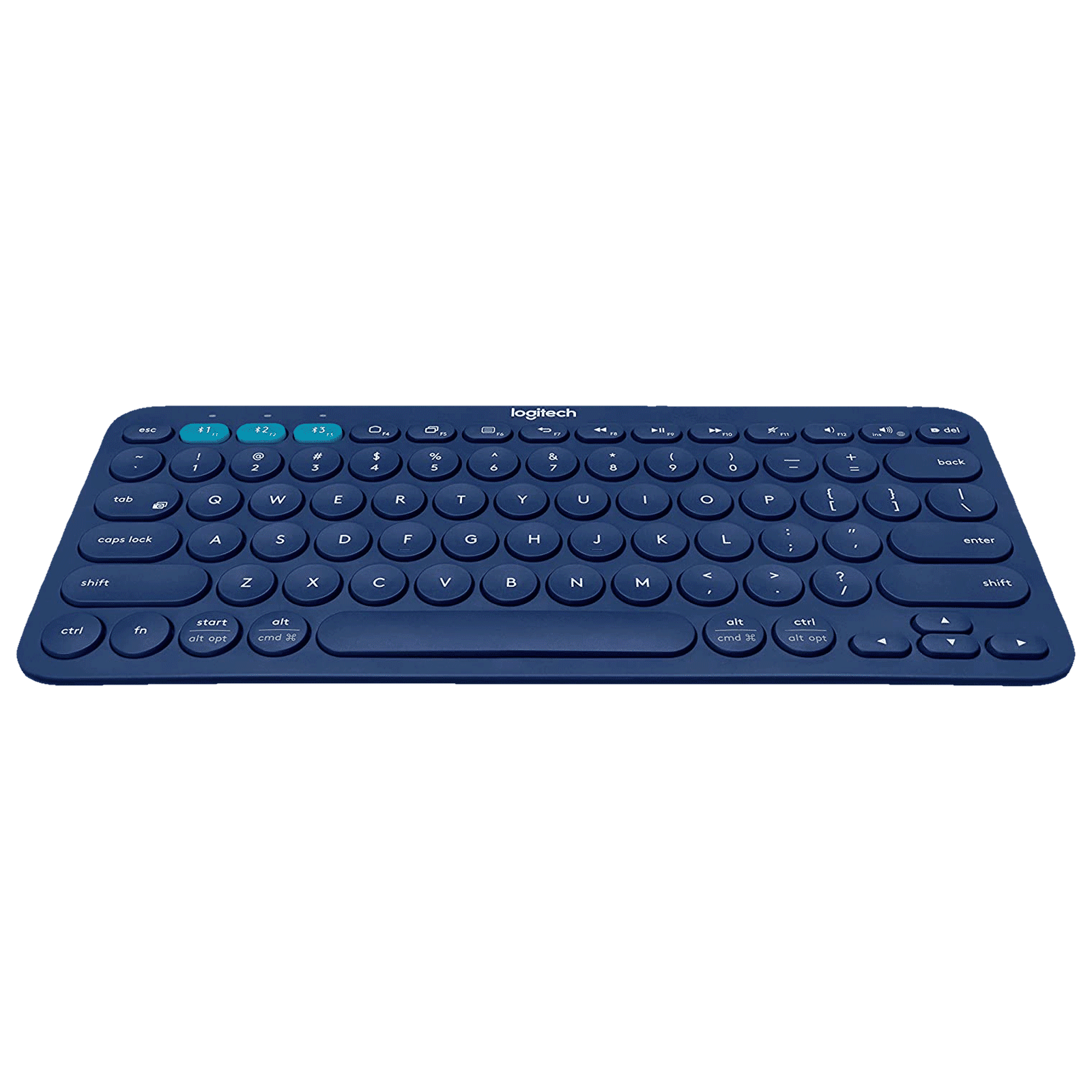 logitech K380 Bluetooth 3.0 Wireless Keyboard with Multi Device Connectivity (Low Profile Scissor Keys, Blue)_4
