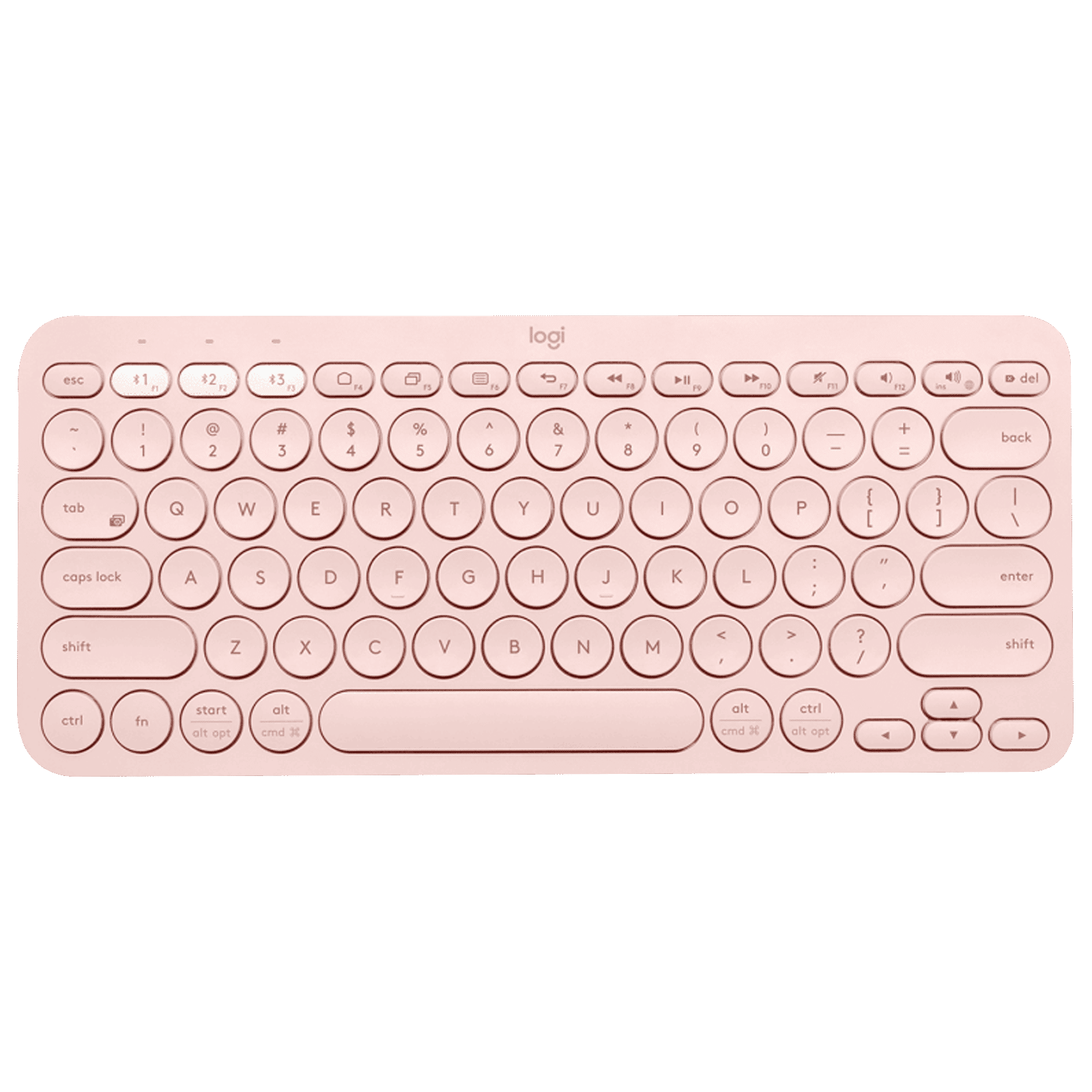 logitech K380 Bluetooth 3.0 Wireless Keyboard with Multi Device Connectivity (Low Profile Scissor Keys, Rose) logitech K380 Bluetooth 3.0 Wireless Keyboard with Multi Device Connectivity (Low Profile Scissor Keys, Rose)_1