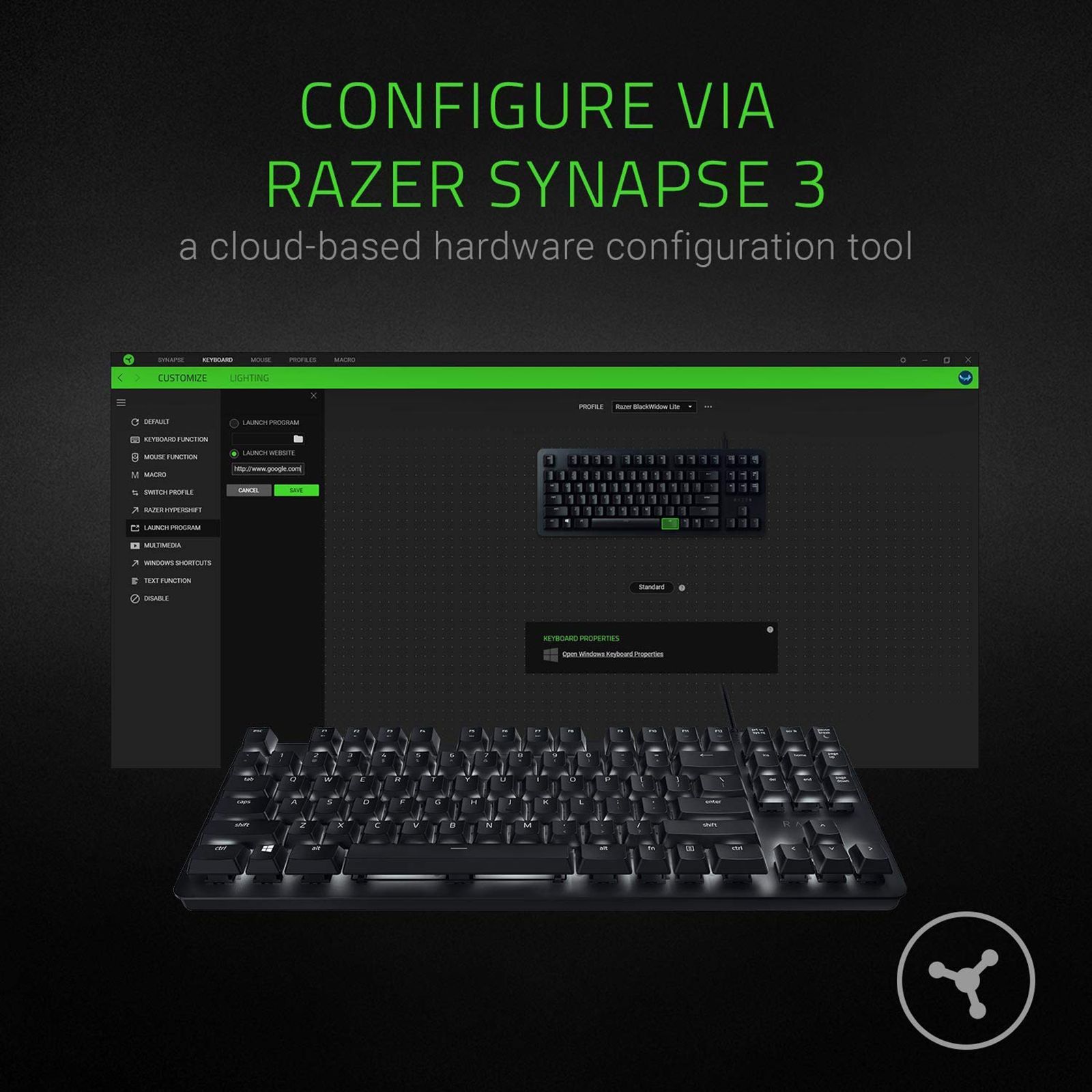 RAZER BlackWidow Lite Wired Gaming Keyboard (Orange Mechanical Switch, RZ03-02640200-R3U1, Black)_8