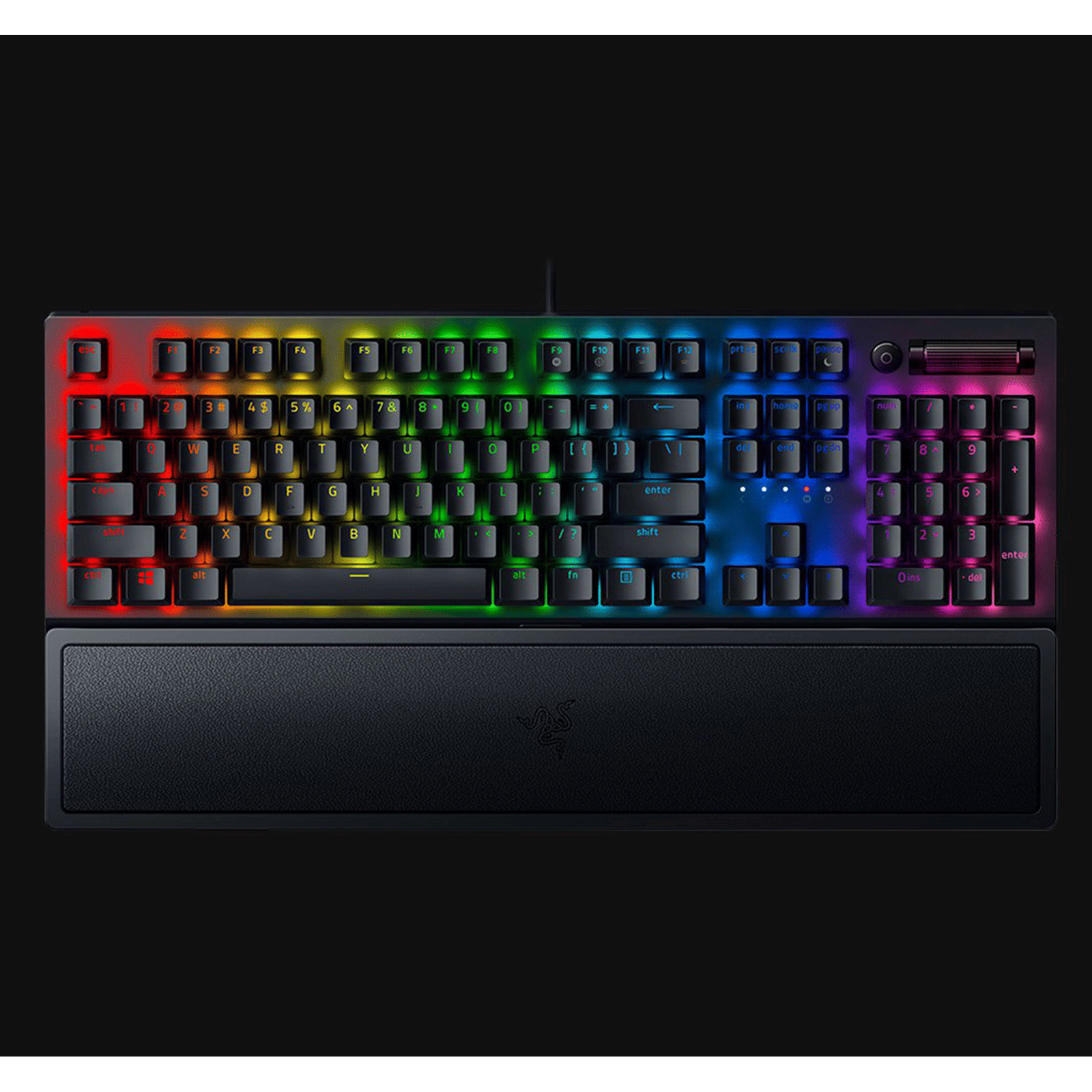 RAZER BlackWidow V3 Wired Gaming Keyboard with Backlit Keys (Ergonomic Wrist Rest, Black)_10