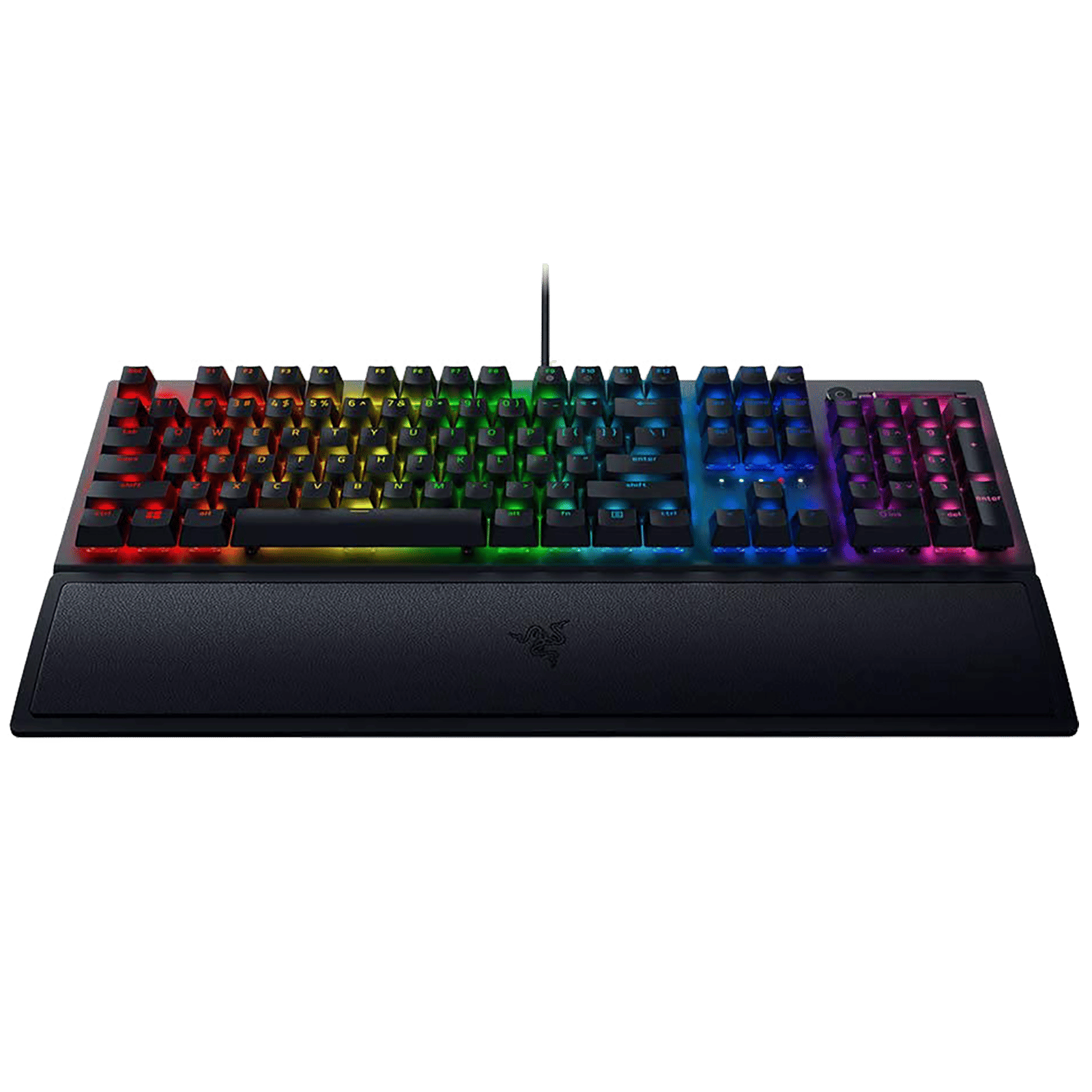 RAZER BlackWidow V3 Wired Gaming Keyboard with Backlit Keys (Ergonomic Wrist Rest, Black)_4