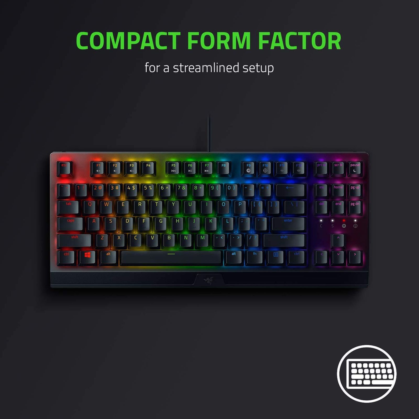 RAZER BlackWidow V3 Tenkeyless Wired Gaming Keyboard with Backlit Keys (Mechanical Switches, Black) RAZER BlackWidow V3 Tenkeyless Wired Gaming Keyboard with Backlit Keys (Mechanical Switches, Black)_9