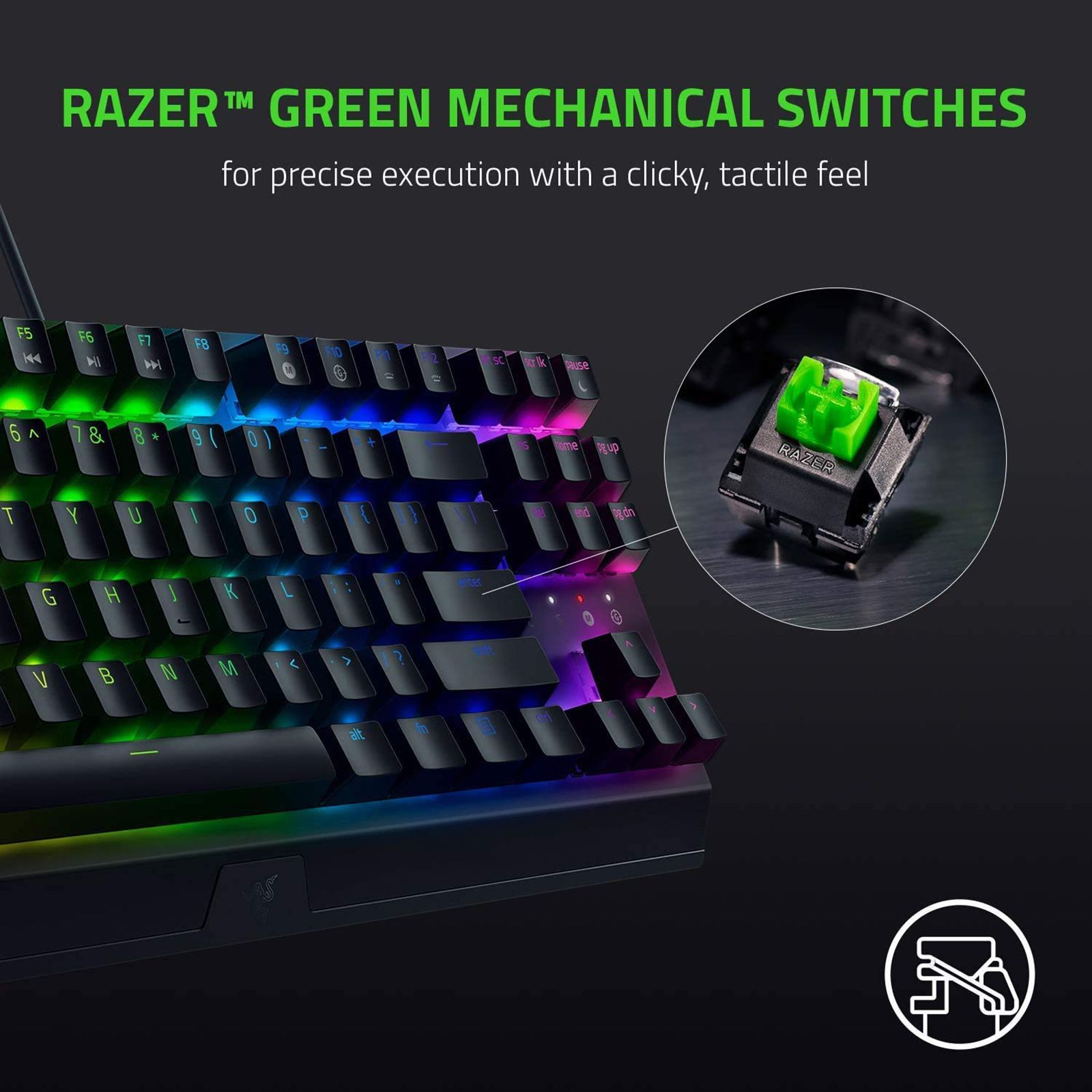 RAZER BlackWidow V3 Tenkeyless Wired Gaming Keyboard with Backlit Keys (Mechanical Switches, Black) RAZER BlackWidow V3 Tenkeyless Wired Gaming Keyboard with Backlit Keys (Mechanical Switches, Black)_11