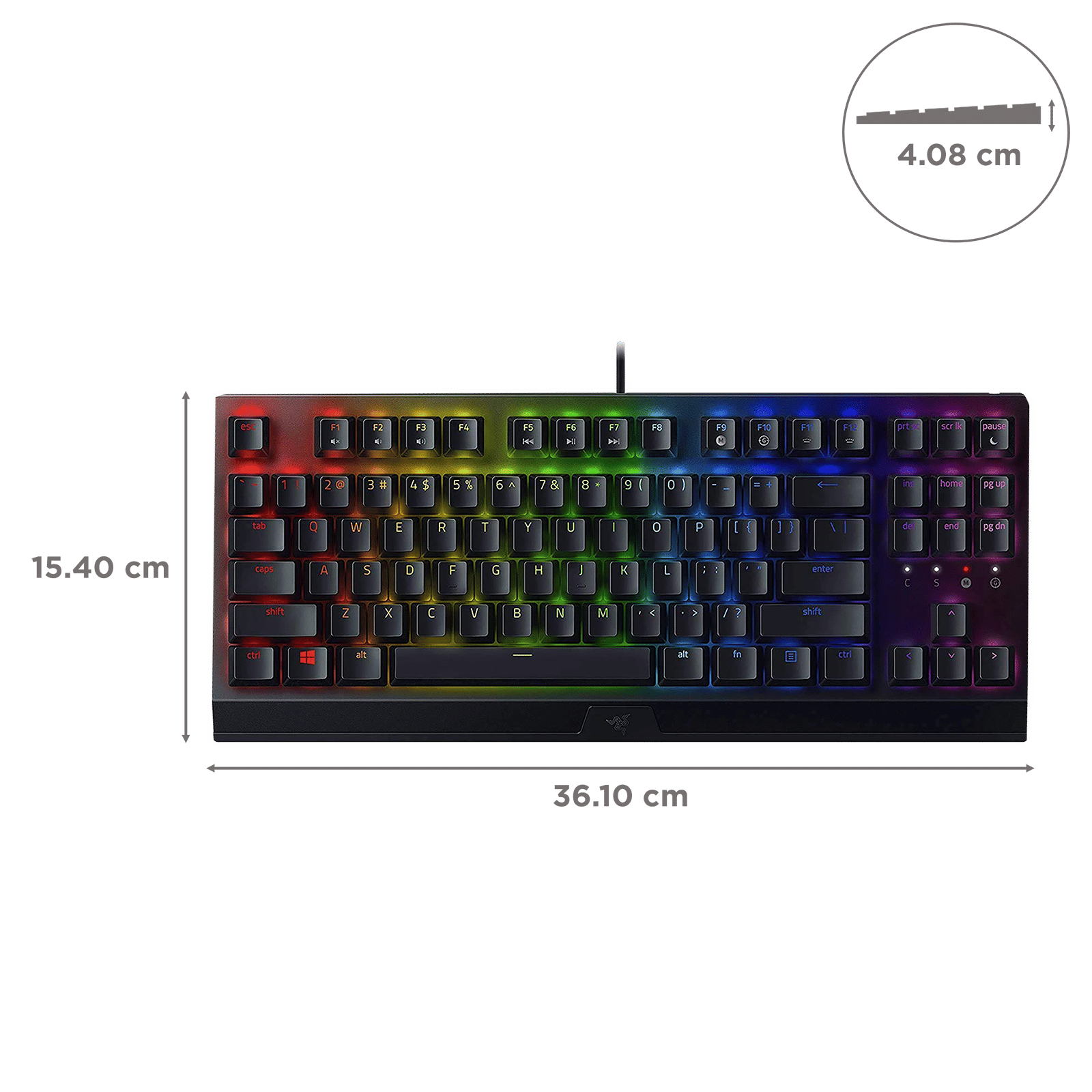 RAZER BlackWidow V3 Tenkeyless Wired Gaming Keyboard with Backlit Keys (Mechanical Switches, Black) RAZER BlackWidow V3 Tenkeyless Wired Gaming Keyboard with Backlit Keys (Mechanical Switches, Black)_3