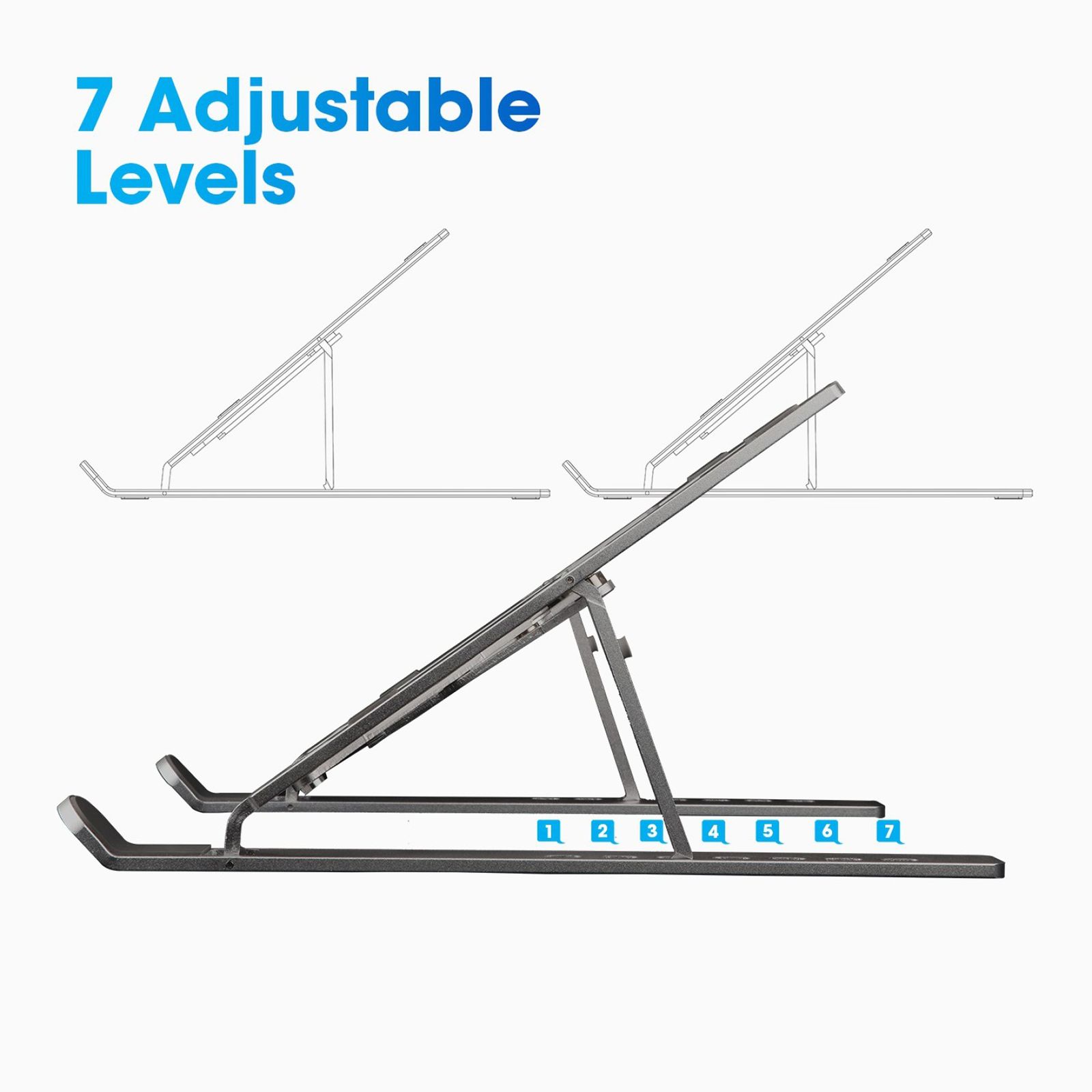 ZEBRONICS ZEB-NS2000 Laptop Stand (7 Adjustable Levels, A31-NS2000, Dark Grey) ZEBRONICS ZEB-NS2000 Laptop Stand (7 Adjustable Levels, A31-NS2000, Dark Grey)_6