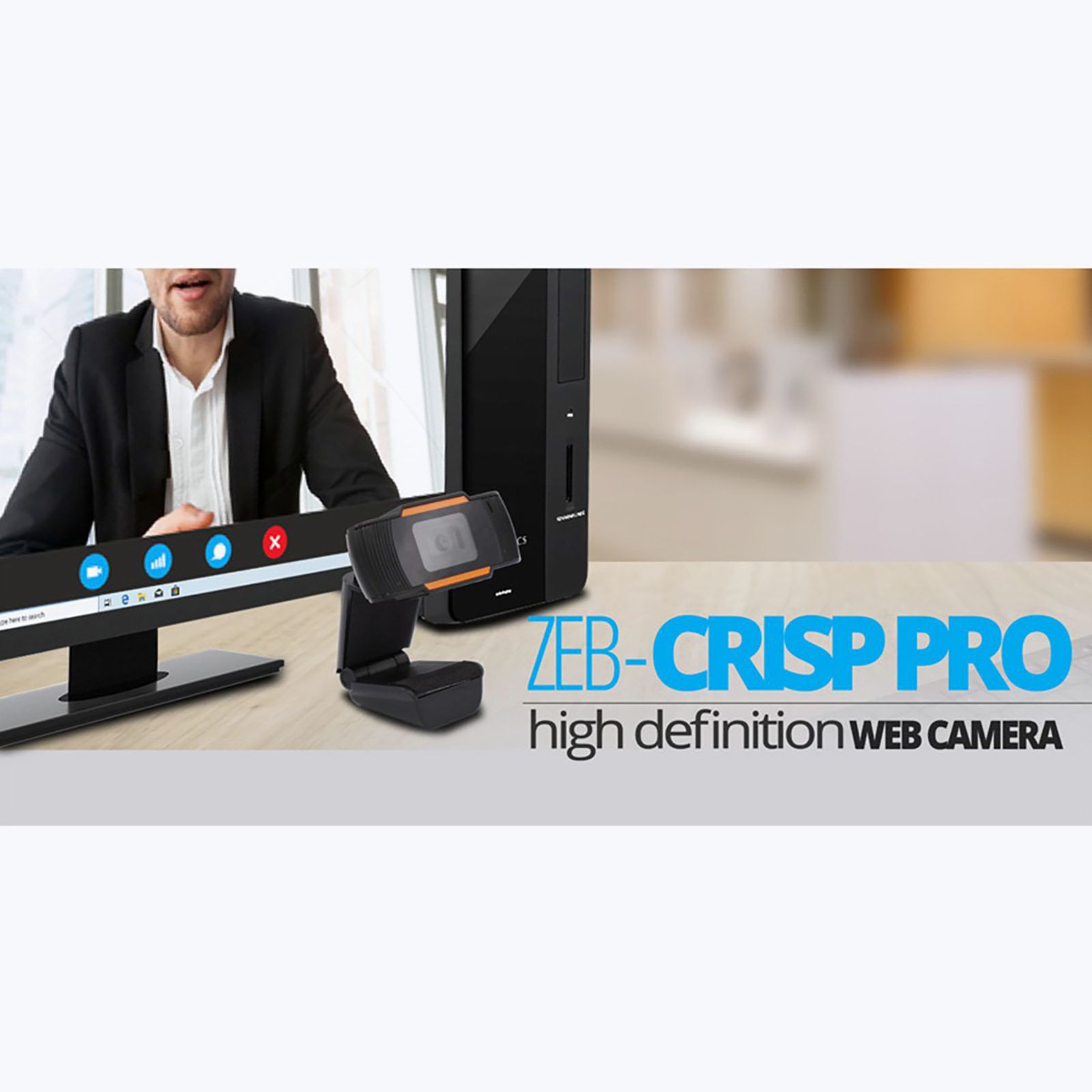 ZEBRONICS Zeb-Crisp Pro 5P Web Cam (Built-in Microphone, Black) ZEBRONICS Zeb-Crisp Pro 5P Web Cam (Built-in Microphone, Black)_5