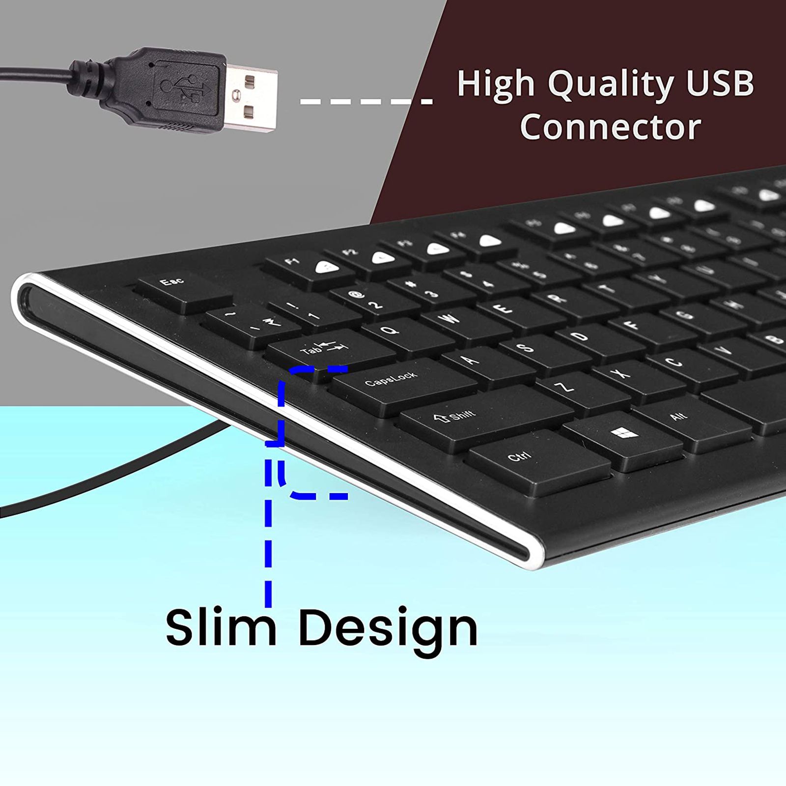 ZEBRONICS ZEB-DLK01 Wired Keyboard with Number Pad (UV Coated Keys, Black)_10