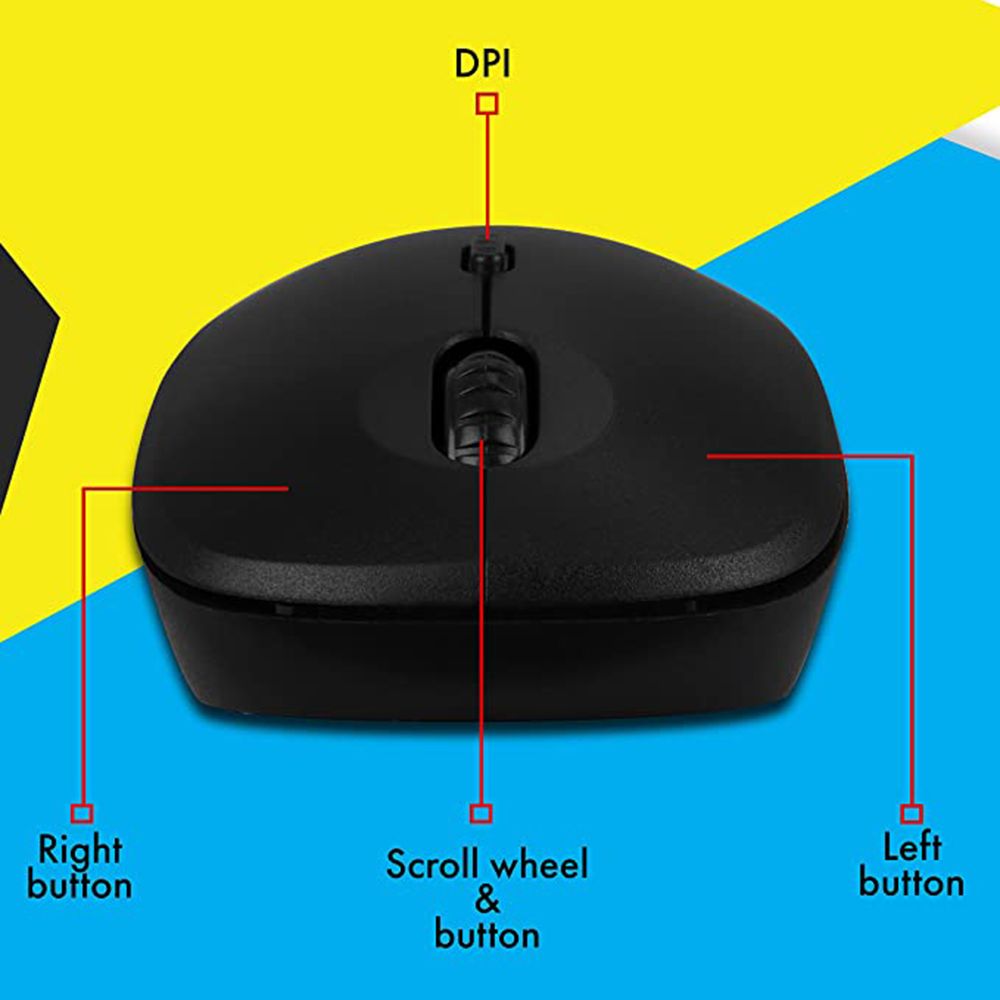 ZEBRONICS Zeb-Bold Wireless Optical Mouse (1600 DPI Adjustable, Smart Energy Saving Mode, Black) ZEBRONICS Zeb-Bold Wireless Optical Mouse (1600 DPI Adjustable, Smart Energy Saving Mode, Black)_5