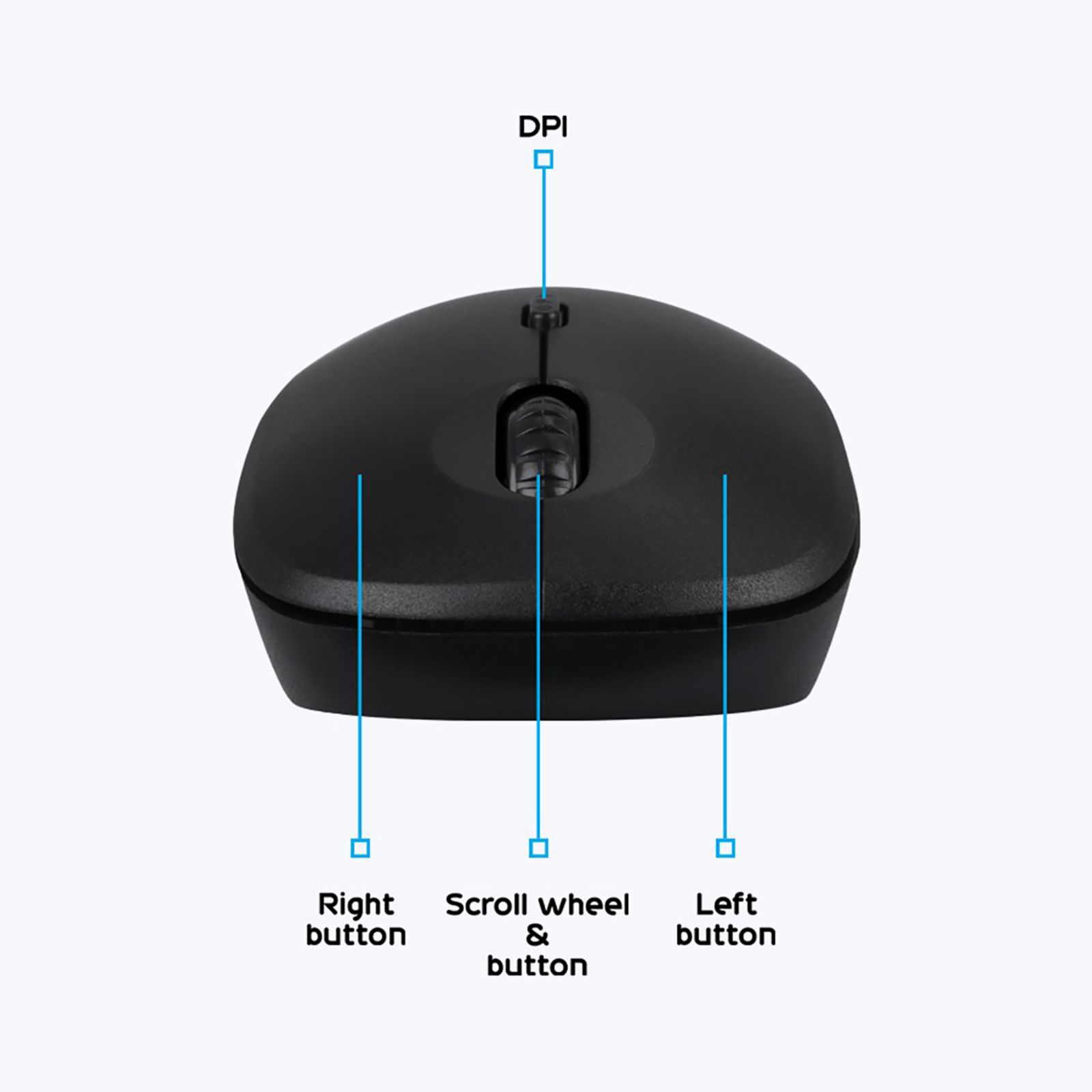 ZEBRONICS Zeb-Bold Wireless Optical Mouse (1600 DPI Adjustable, Smart Energy Saving Mode, Black) ZEBRONICS Zeb-Bold Wireless Optical Mouse (1600 DPI Adjustable, Smart Energy Saving Mode, Black)_10