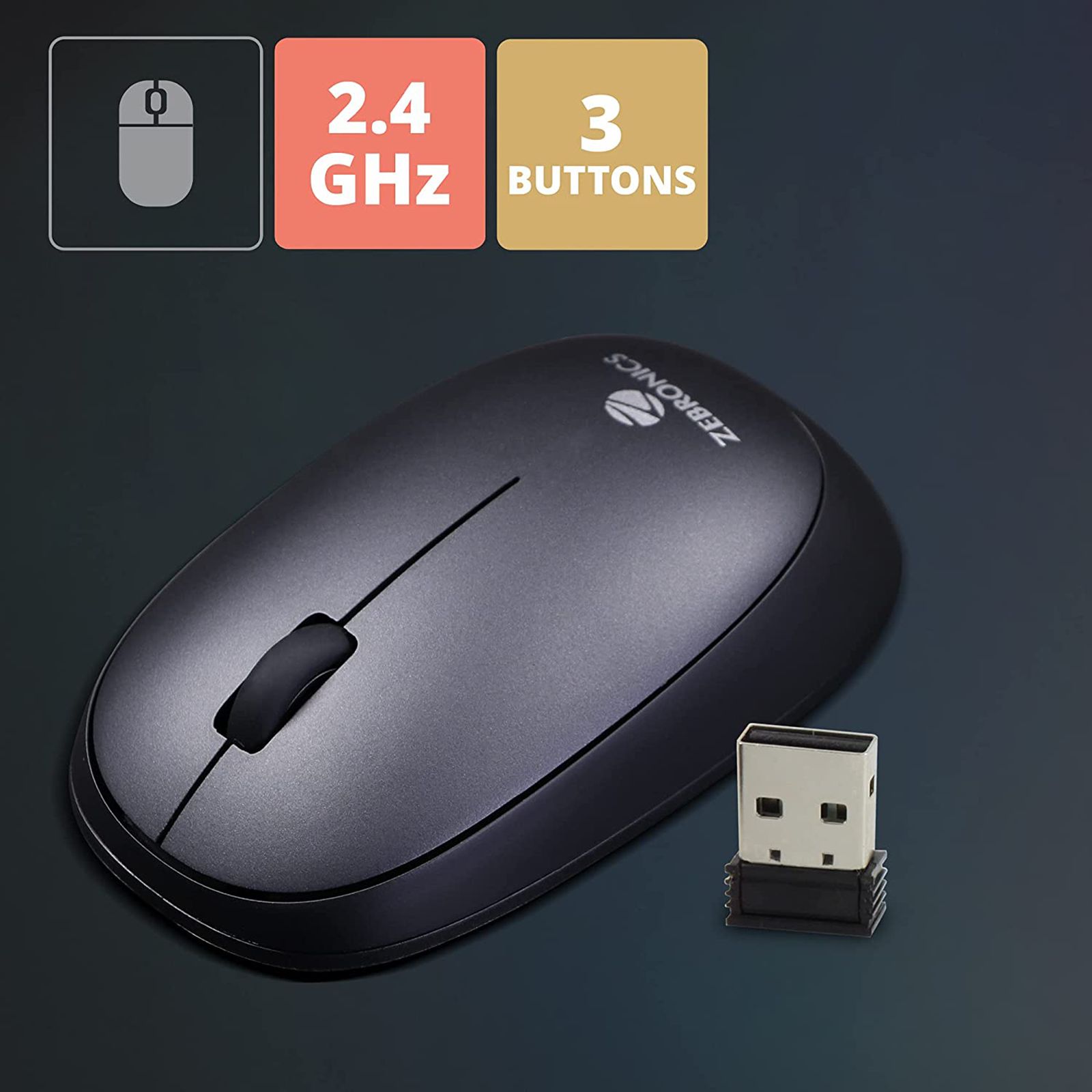 ZEBRONICS ZEB-Companion 104 Wireless Keyboard & Mouse Combo (100 Keys, 1200 DPI, Advanced Optical Sensor Technology, Black) ZEBRONICS ZEB-Companion 104 Wireless Keyboard & Mouse Combo (100 Keys, 1200 DPI, Advanced Optical Sensor Technology, Black)_9