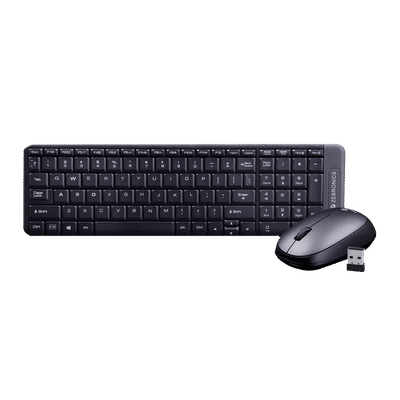 ZEBRONICS ZEB-Companion 104 Wireless Keyboard & Mouse Combo (100 Keys, 1200 DPI, Advanced Optical Sensor Technology, Black)