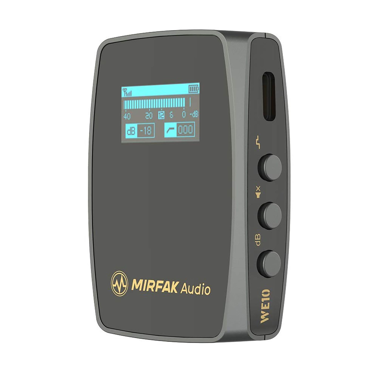 MIRFAK Audio WE10 Camera Mount Wireless Microphone (Multi-Function Screen, Black) MIRFAK Audio WE10 Camera Mount Wireless Microphone (Multi-Function Screen, Black)_5