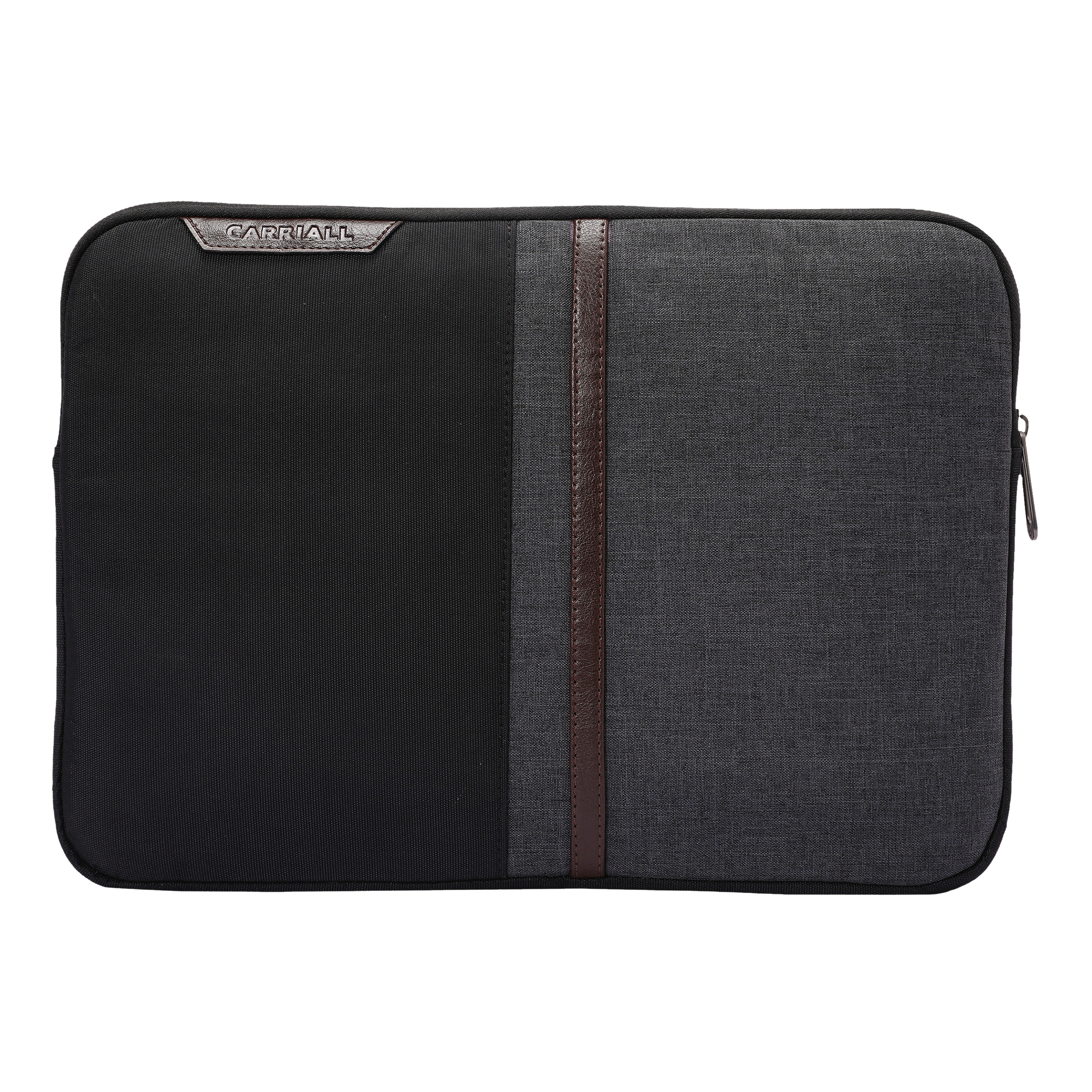 Carriall Suave Fabric, Polyester Laptop Sleeve for 14 Inch Laptop (2 L, Water Resistant, Black/Grey) Carriall Suave Fabric, Polyester Laptop Sleeve for 14 Inch Laptop (2 L, Water Resistant, Black/Grey)_1