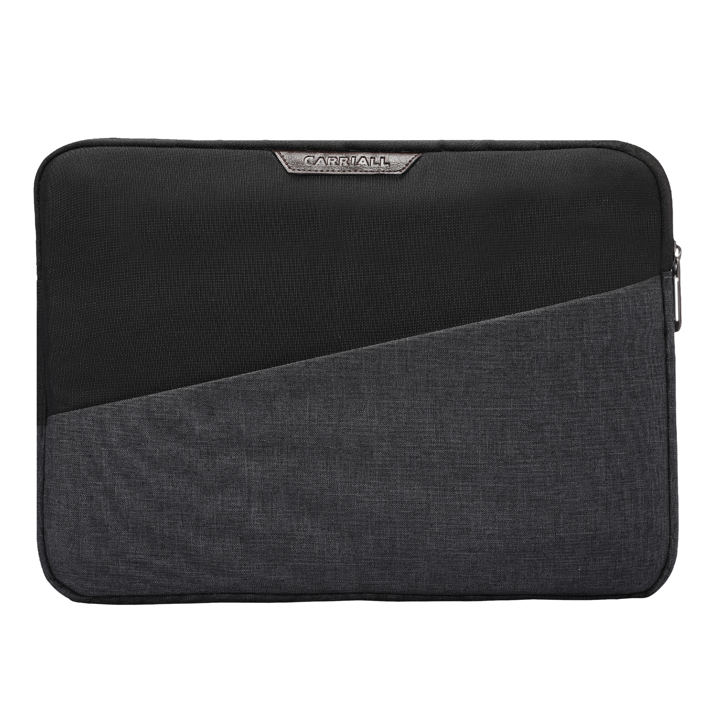 Carriall Ascent Fabric, Polyester Laptop Sleeve for 15 Inch Laptop (Water Resistant, Black/Grey)_1