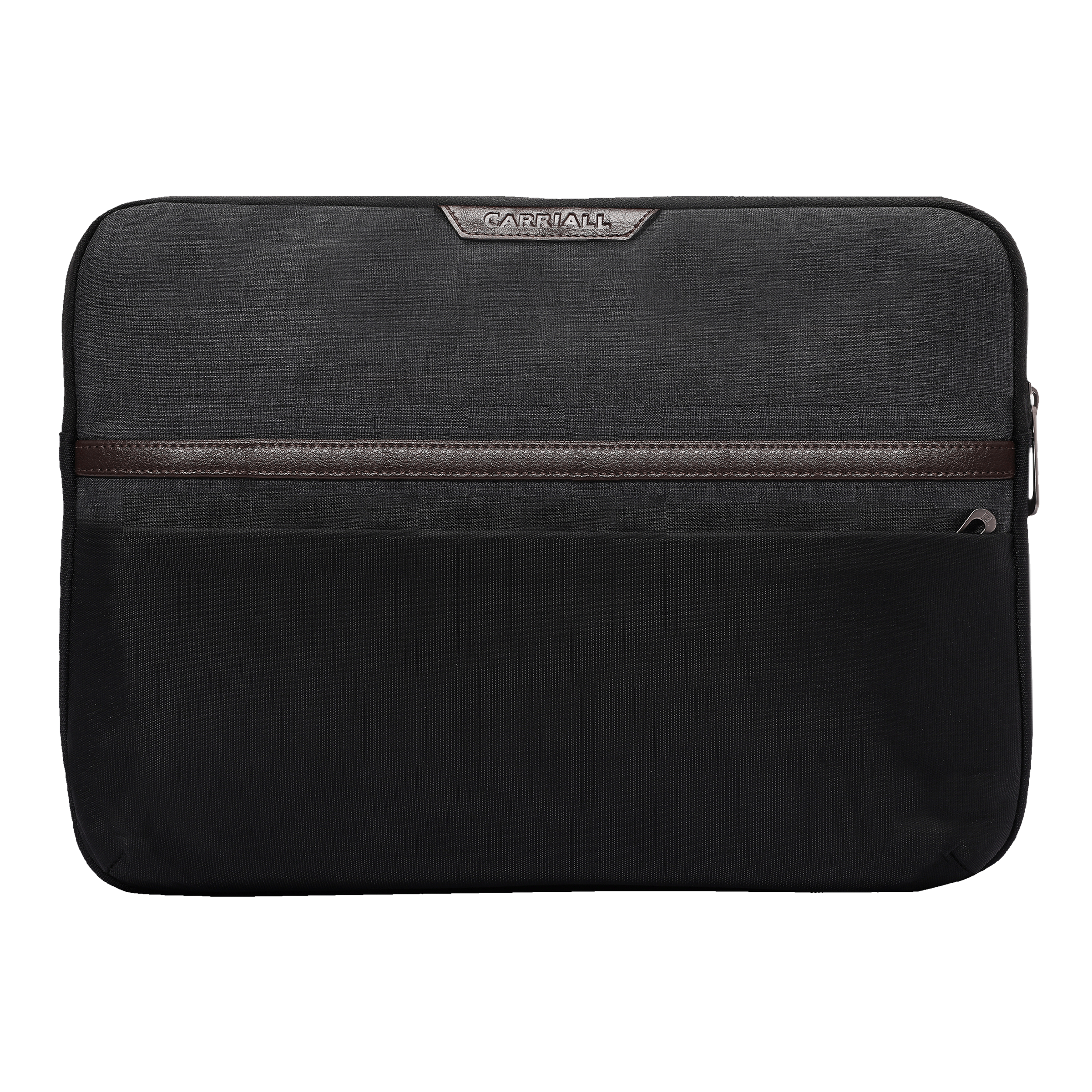 Carriall Urbane Fabric, Polyester Laptop Sleeve for 13 Inch Laptop (2 L, Water Resistant, Black/Grey)_1