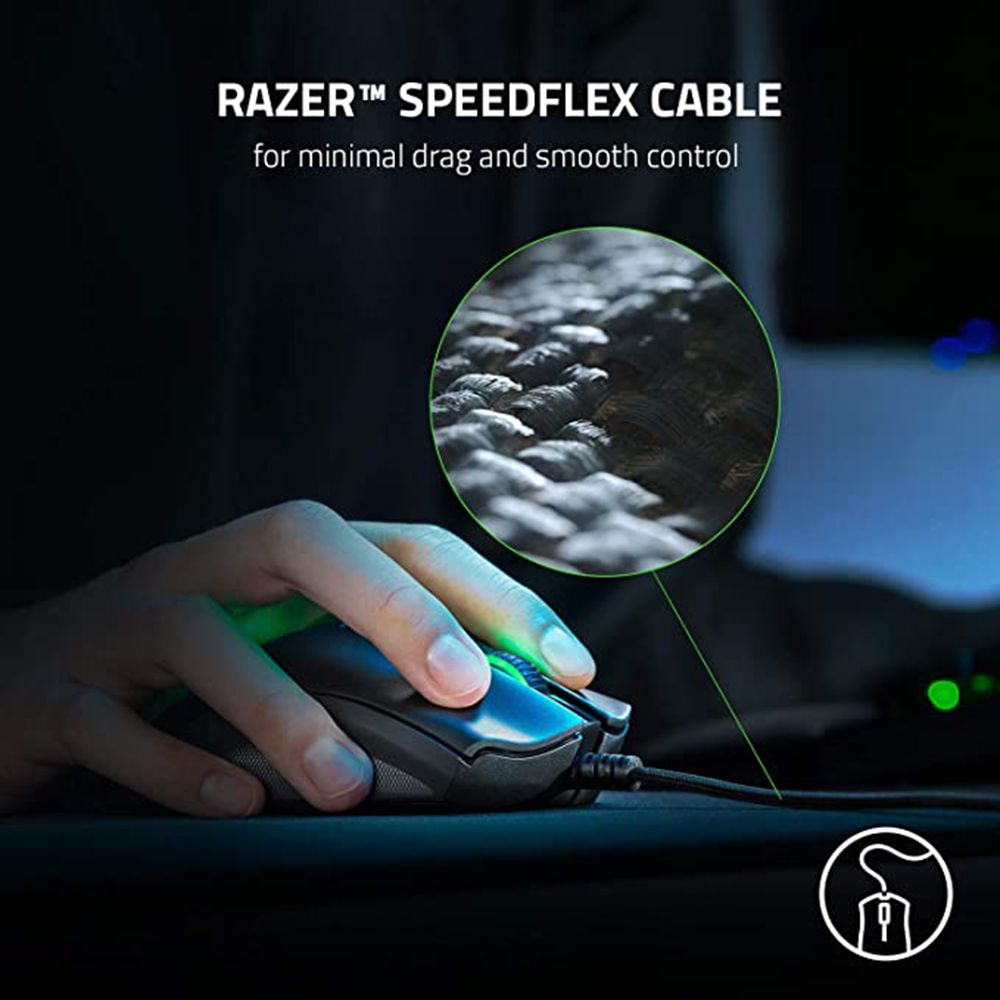 RAZER DeathAdder V2 Wired Optical Gaming Mouse (20000 DPI, RGB Backlit, Black) RAZER DeathAdder V2 Wired Optical Gaming Mouse (20000 DPI, RGB Backlit, Black)_9