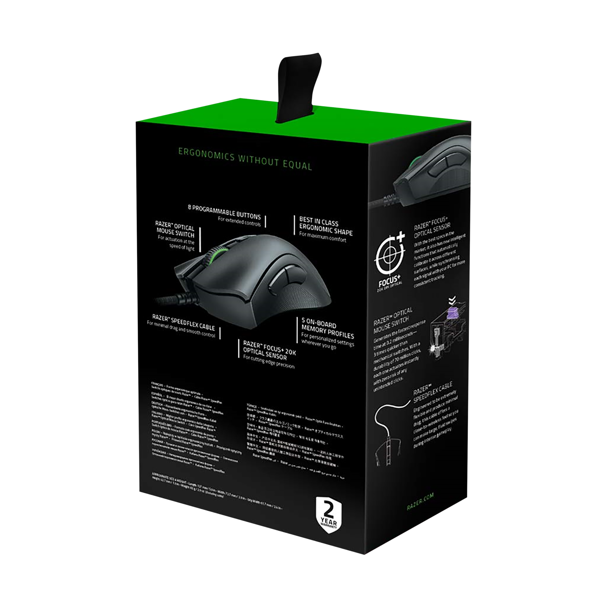 RAZER DeathAdder V2 Wired Optical Gaming Mouse (20000 DPI, RGB Backlit, Black) RAZER DeathAdder V2 Wired Optical Gaming Mouse (20000 DPI, RGB Backlit, Black)_13