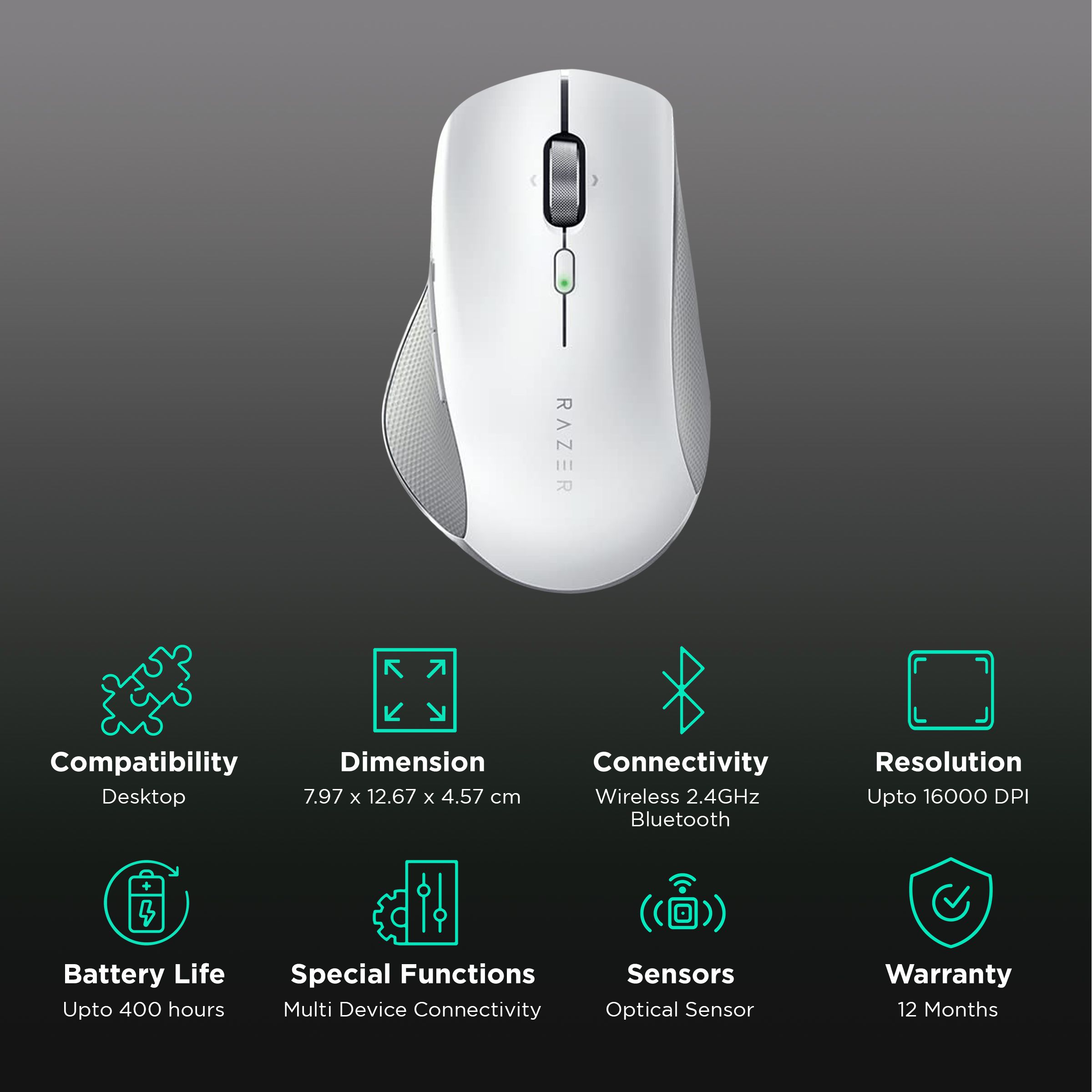 RAZER DeathAdder V2 Wired Optical Gaming Mouse (20000 DPI, RGB Backlit, Black) RAZER DeathAdder V2 Wired Optical Gaming Mouse (20000 DPI, RGB Backlit, Black)_2
