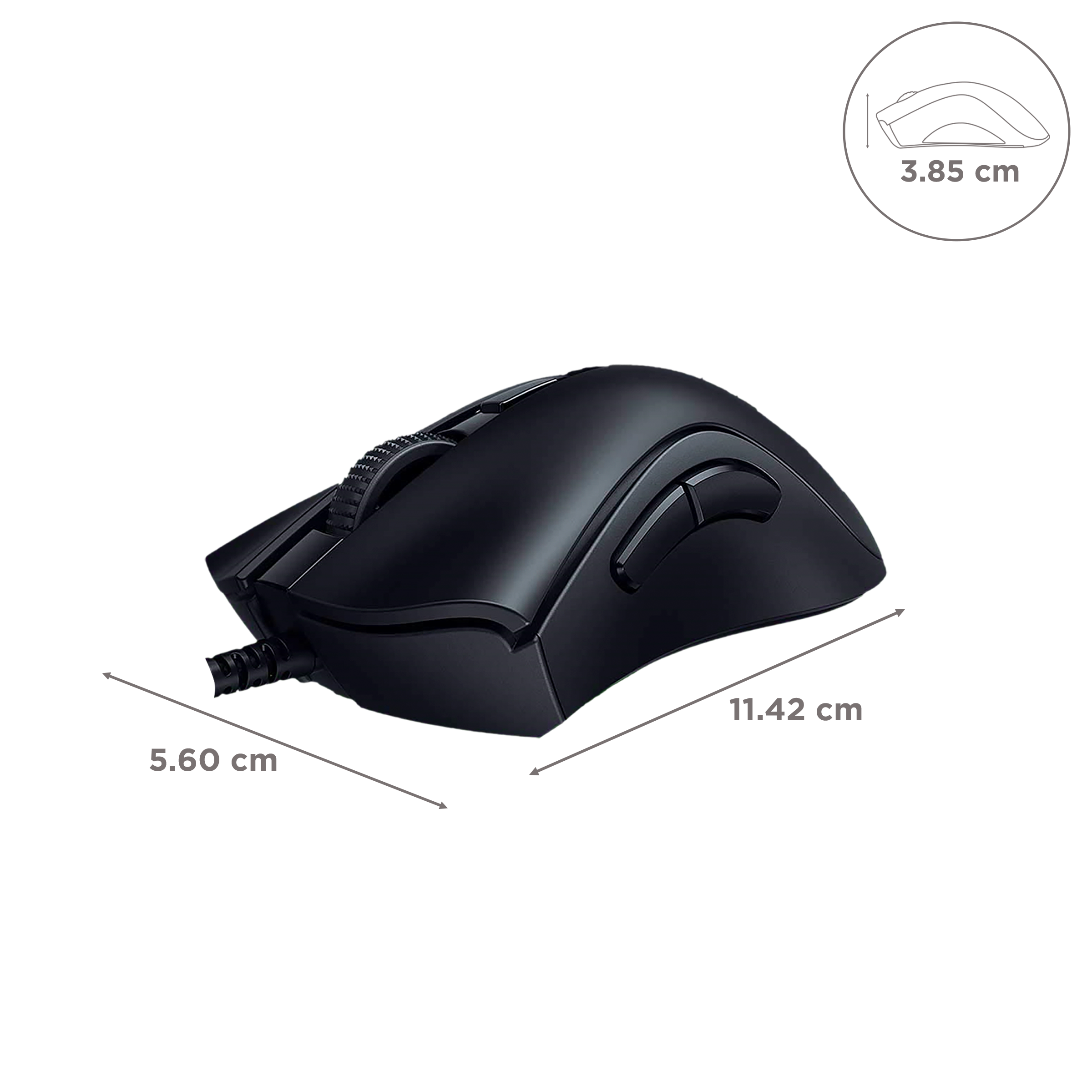 RAZER DeathAdder V2 Mini Wired Optical Gaming Mouse with Customizable Buttons (8500 DPI, RGB Backlit, Black) RAZER DeathAdder V2 Mini Wired Optical Gaming Mouse with Customizable Buttons (8500 DPI, RGB Backlit, Black)_3