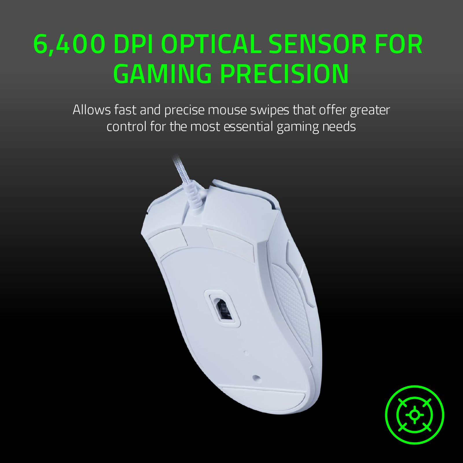 RAZER DeathAdder Essential Wired Optical Gaming Mouse (6400 DPI, RGB Backlit, White) RAZER DeathAdder Essential Wired Optical Gaming Mouse (6400 DPI, RGB Backlit, White)_9