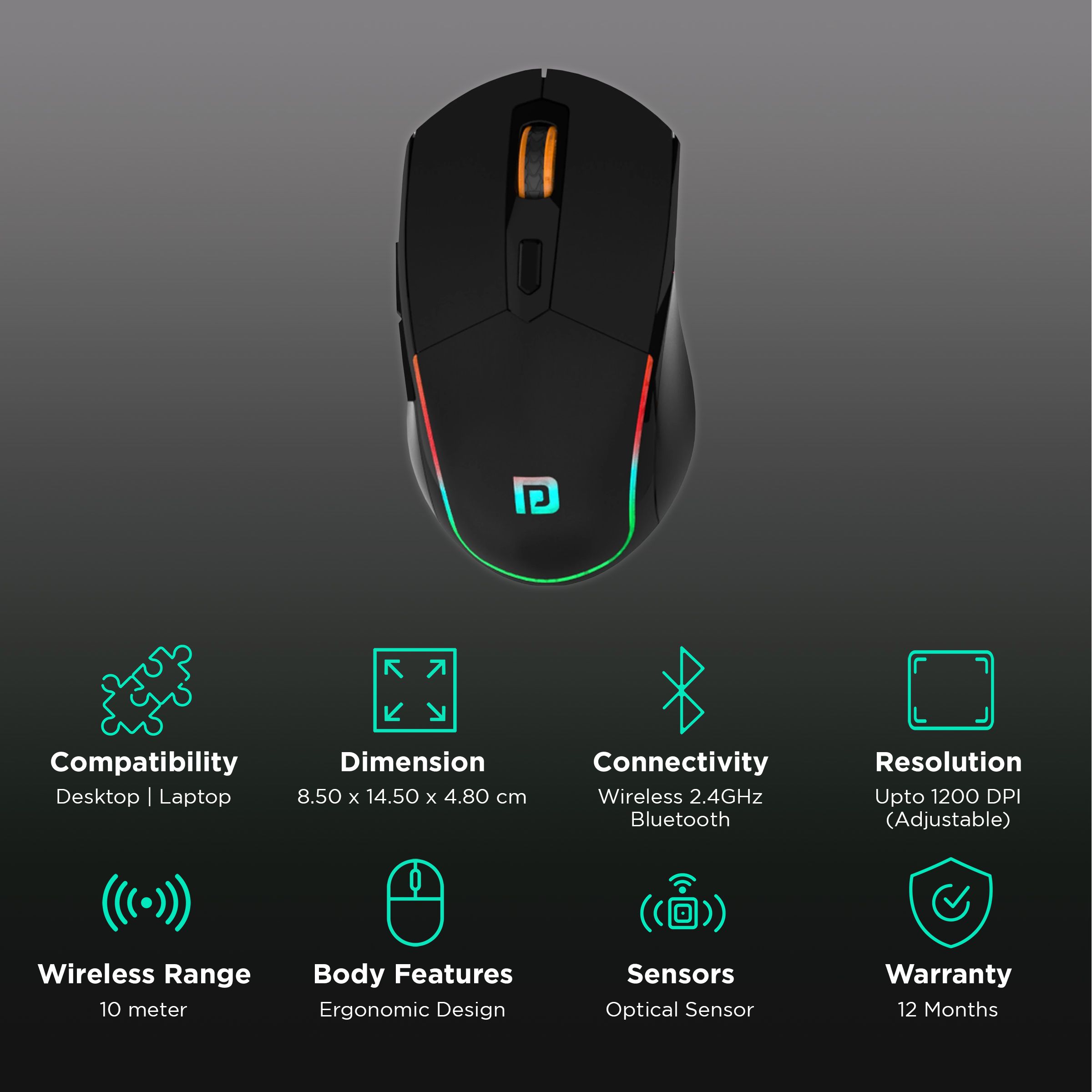 RAZER Viper Ultimate Rechargeable Wireless Optical Gaming Mouse (20000 DPI, Lightsync RGB, Black) RAZER Viper Ultimate Rechargeable Wireless Optical Gaming Mouse (20000 DPI, Lightsync RGB, Black)_2