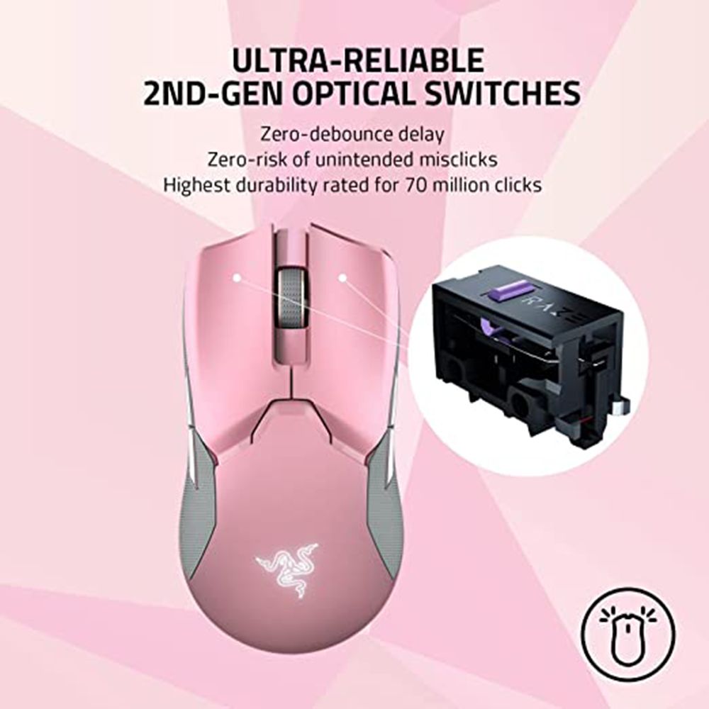 RAZER Viper Ultimate Rechargeable Wireless Optical Gaming Mouse (20000 DPI, Upto 70 Million Clicks, Quartz) RAZER Viper Ultimate Rechargeable Wireless Optical Gaming Mouse (20000 DPI, Upto 70 Million Clicks, Quartz)_5
