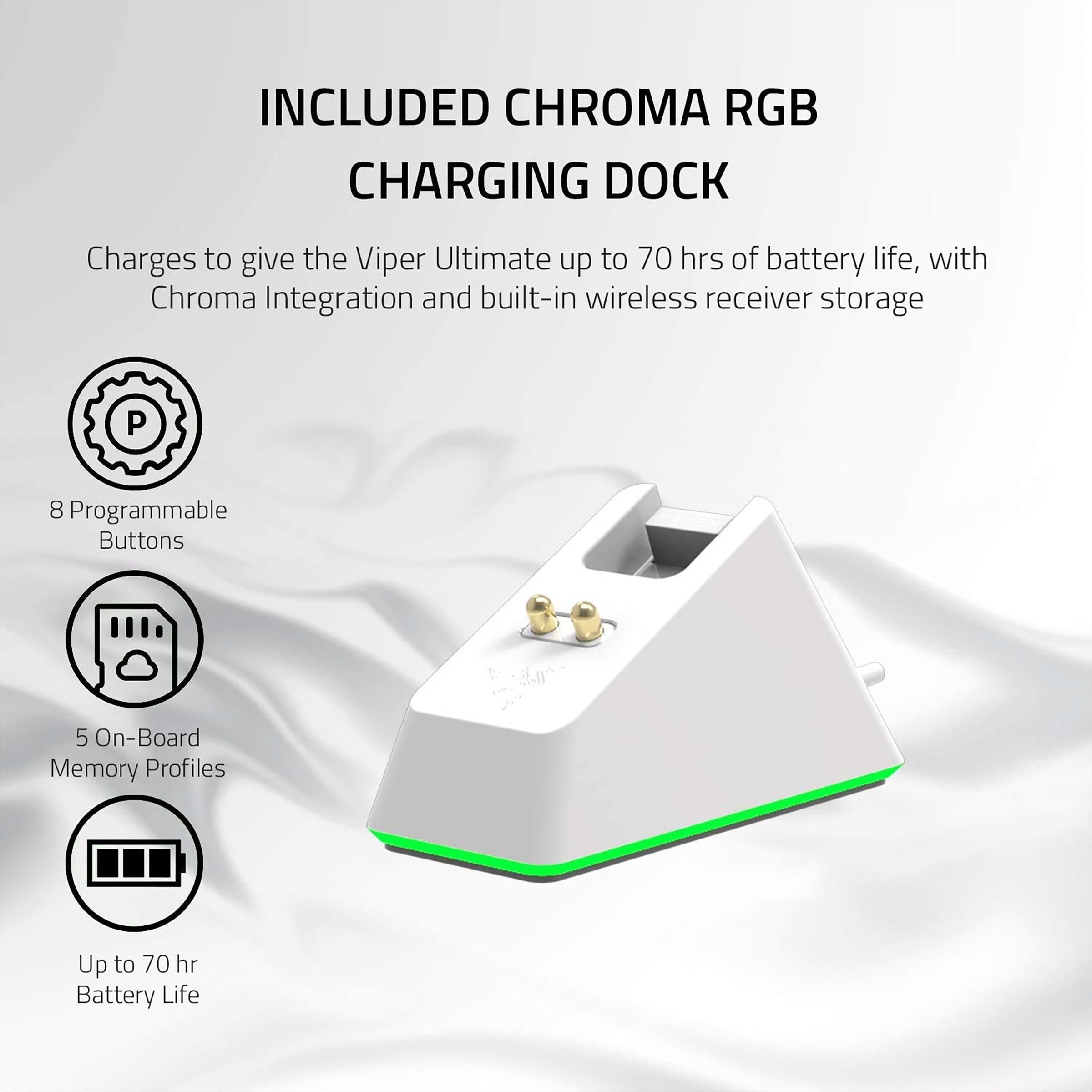 RAZER Viper Ultimate Rechargeable Wireless Optical Gaming Mouse (20000 DPI, Lightsync RGB, Mercury)_9