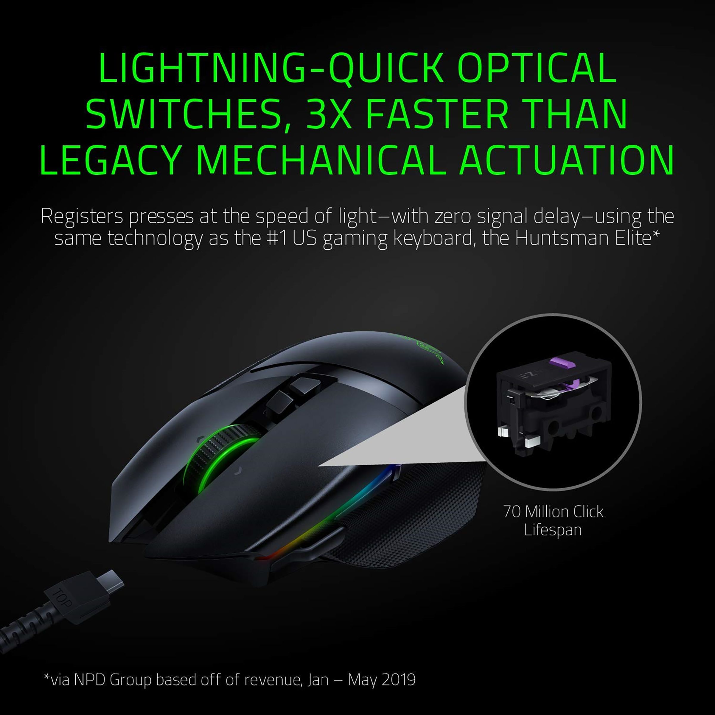 RAZER Basilisk Ultimate Rechargeable Wireless Optical Gaming Mouse (20000 DPI Adjustable, Multi Function Paddle, Black) RAZER Basilisk Ultimate Rechargeable Wireless Optical Gaming Mouse (20000 DPI Adjustable, Multi Function Paddle, Black)_9