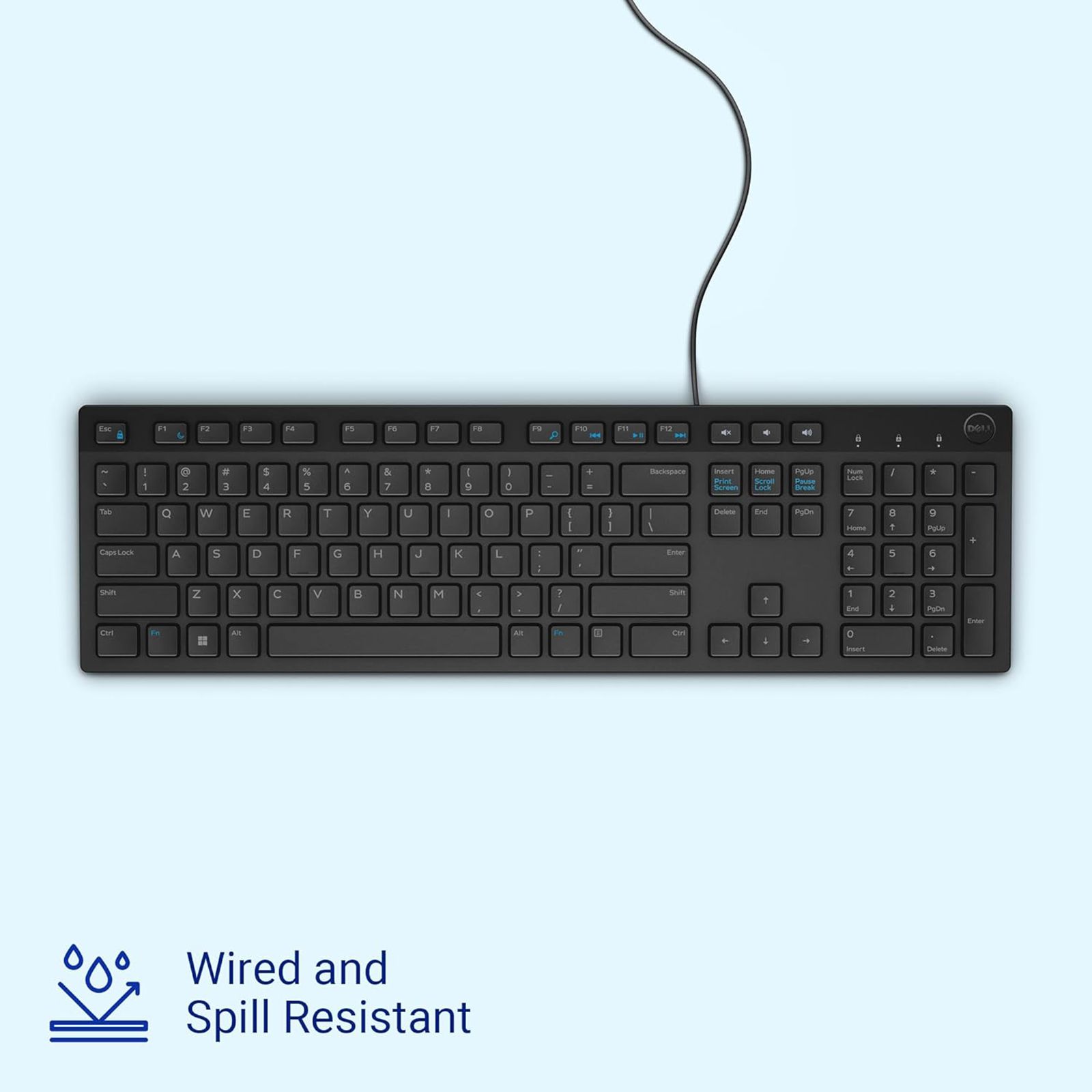DELL KB216 Wired Keyboard with Multimedia Keys (Spill Resistant, Black)_10