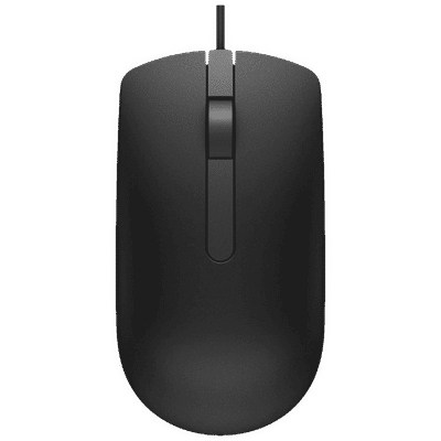 DELL MS116 Wired Performance Mouse (1000 DPI, Contemporary Aesthetic, Black)