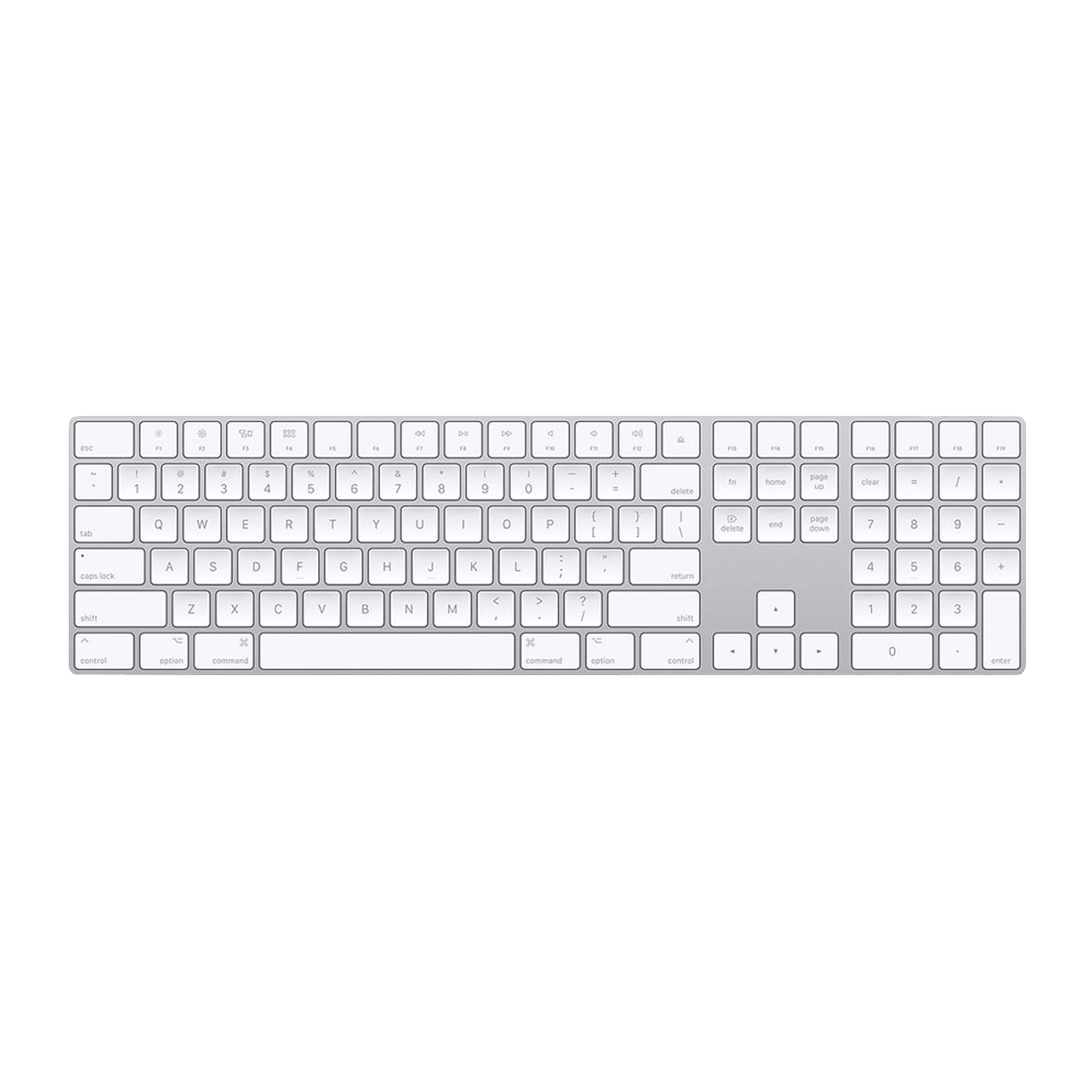 Apple Magic Rechargeable Bluetooth Wireless Keyboard with Dedicated Multimedia Keys (Scissor Mechanism, Silver) Apple Magic Rechargeable Bluetooth Wireless Keyboard with Dedicated Multimedia Keys (Scissor Mechanism, Silver)_1