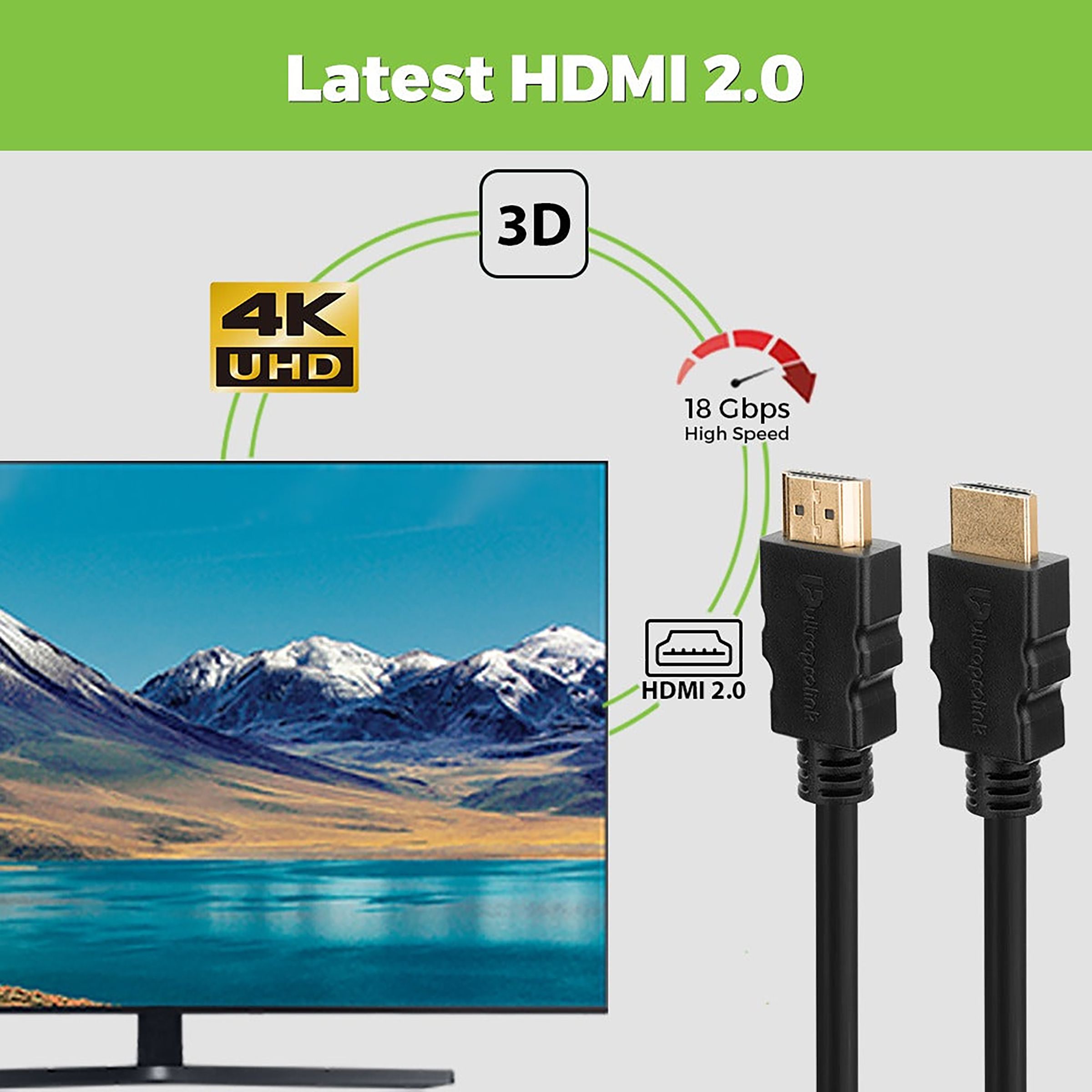 ultraprolink Pro-Connect HDMI 2 to HDMI 2 HDMI Cable (Optimized Resolution, Black) ultraprolink Pro-Connect HDMI 2 to HDMI 2 HDMI Cable (Optimized Resolution, Black)_4