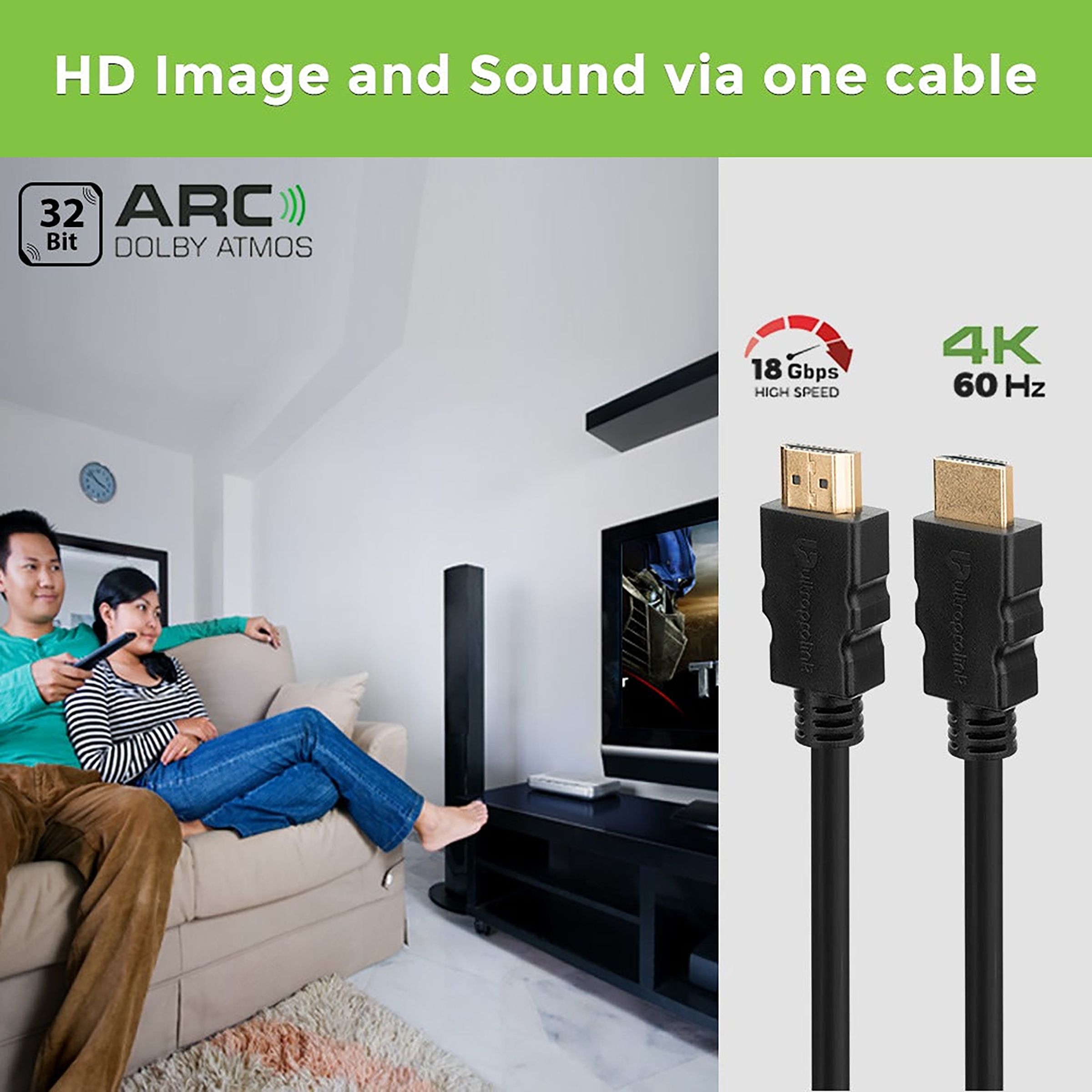ultraprolink Pro-Connect HDMI 2 to HDMI 2 HDMI Cable (Optimized Resolution, Black) ultraprolink Pro-Connect HDMI 2 to HDMI 2 HDMI Cable (Optimized Resolution, Black)_5