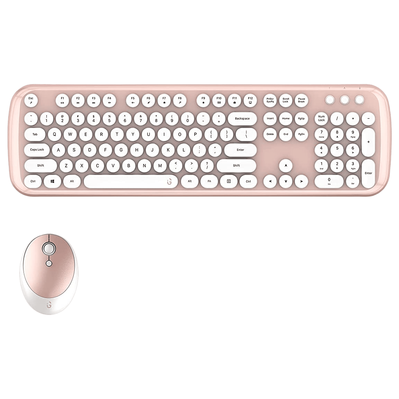 iGear KeyBee Pro Limited Edition Wireless Keyboard & Mouse Combo (104 Keys, 1600 DPI Adjustable, Plug & Play, White) iGear KeyBee Pro Limited Edition Wireless Keyboard & Mouse Combo (104 Keys, 1600 DPI Adjustable, Plug & Play, White)_1