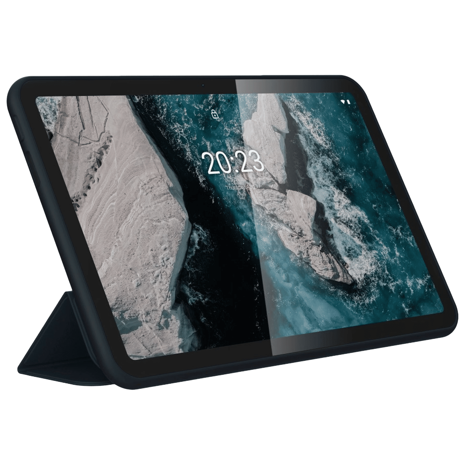 NOKIA CT20 Premium Artificial Leather Flip Cover for NOKIA Tab T20 (Sleep & Wake Functions, Black)_1