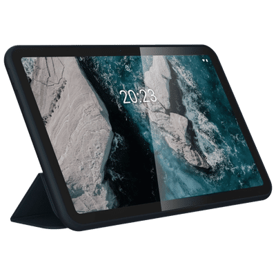 NOKIA CT20 Premium Artificial Leather Flip Cover for NOKIA Tab T20 (Sleep & Wake Functions, Black)