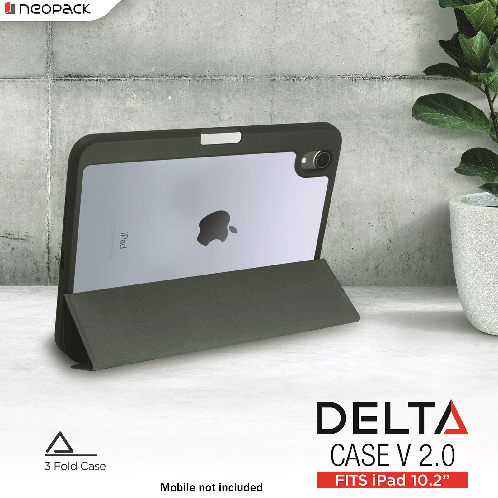 Neopack Delta TPU Flip Cover for Apple iPad (All Gen) (With Pencil Holder, Black)_4