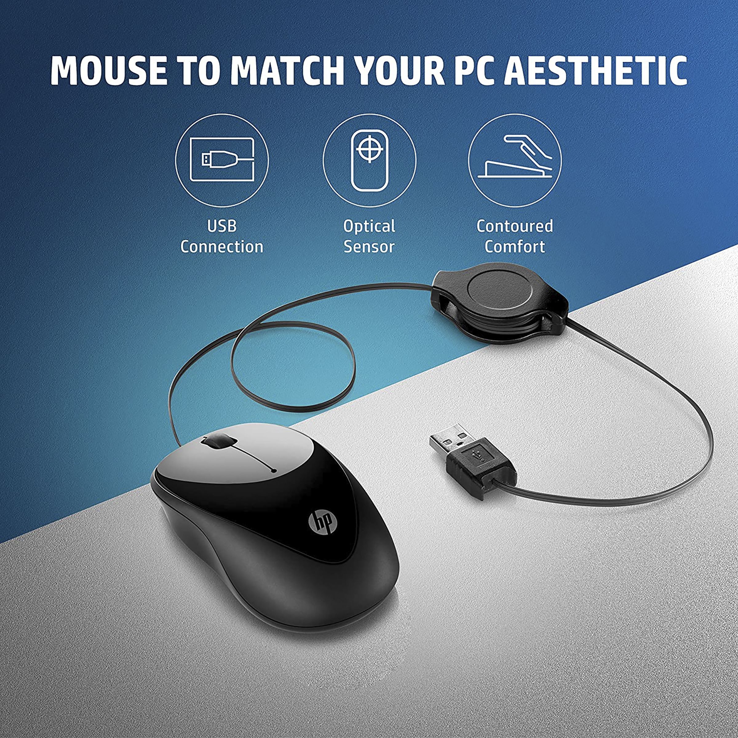 HP X1000 Wired Optical Mouse (1600 DPI, Sleek and Modern, Black) HP X1000 Wired Optical Mouse (1600 DPI, Sleek and Modern, Black)_5