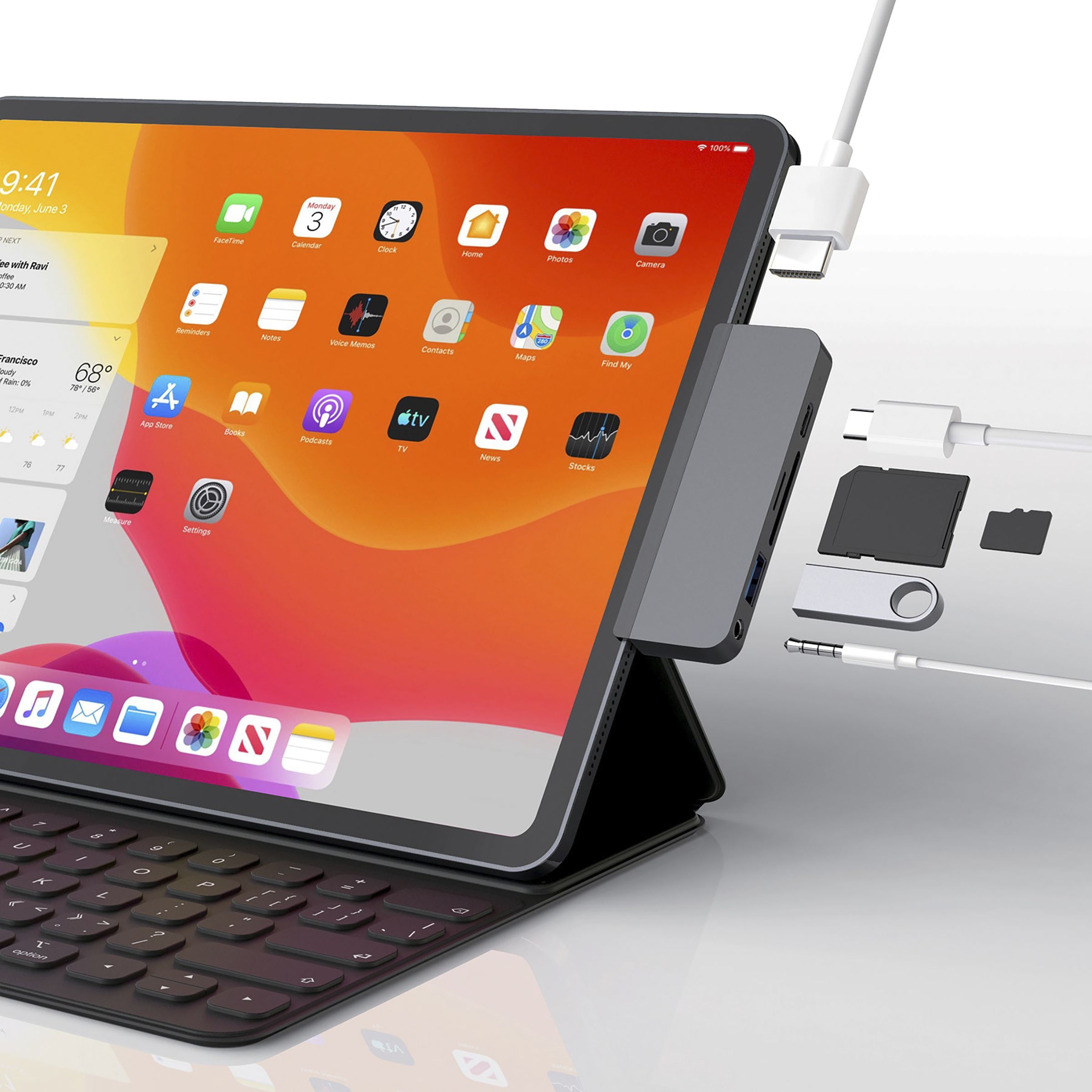 HYPERDRIVE 6-in-1 USB 3.2 Type C to USB 3.0 Type C, USB 3.1 Type A, HDMI Type A, SD Card Slot, MicroSD Card Slot, 3.5mm Stereo USB Hub (Pass-Through Charging, Space Grey) HYPERDRIVE 6-in-1 USB 3.2 Type C to USB 3.0 Type C, USB 3.1 Type A, HDMI Type A, SD Card Slot, MicroSD Card Slot, 3.5mm Stereo USB Hub (Pass-Through Charging, Space Grey)_7
