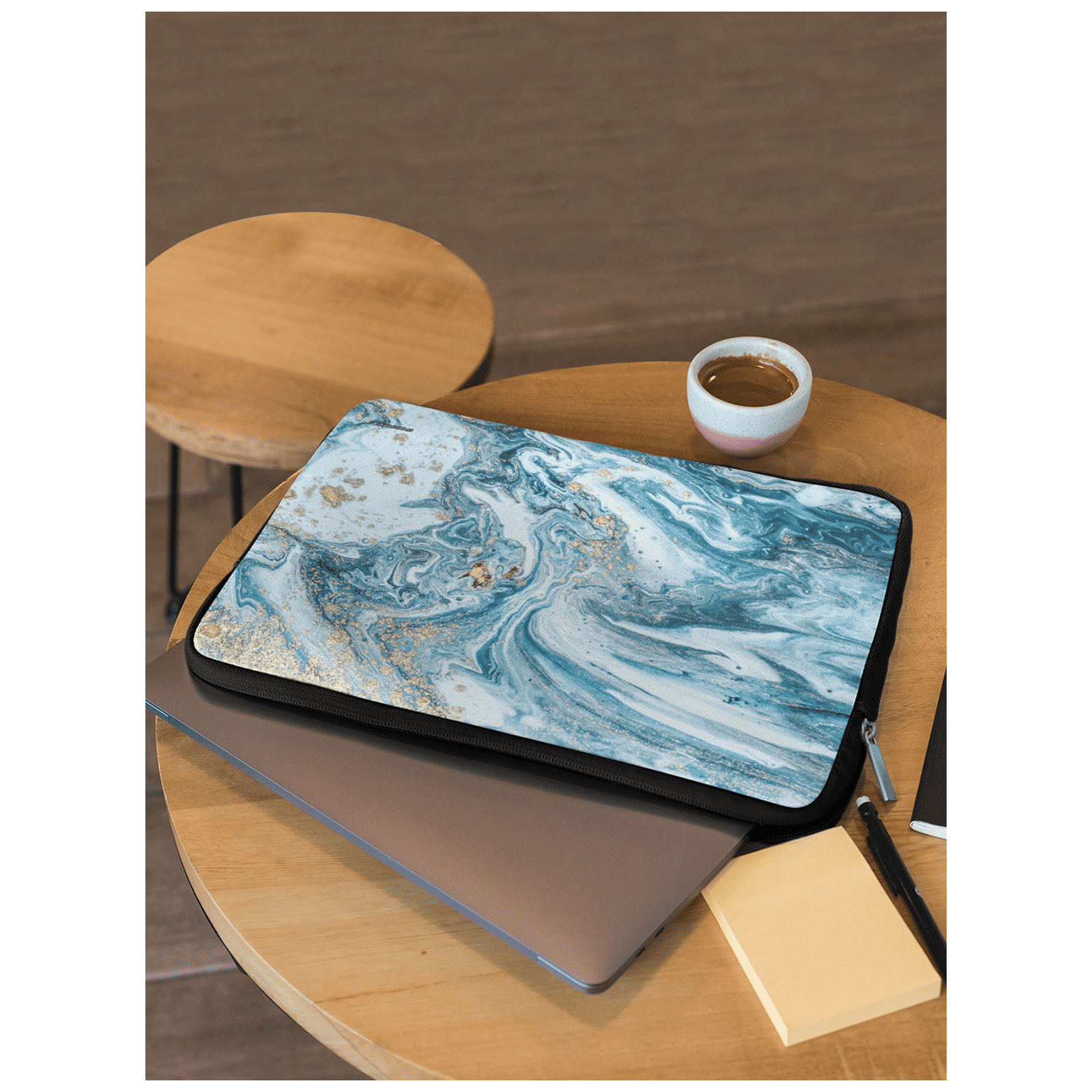 macmerise Marble Neoprene Laptop Sleeve for 13 Inch Laptop (Water Resistant, Blue Macubus)_5
