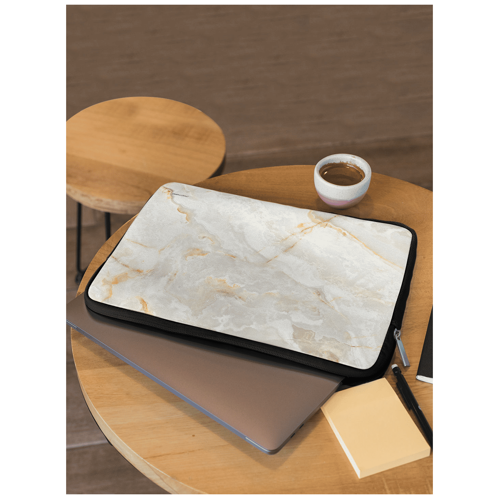 macmerise Marble Neoprene Laptop Sleeve for 13 Inch Laptop (Water Resistant, Creama Marfil)_5