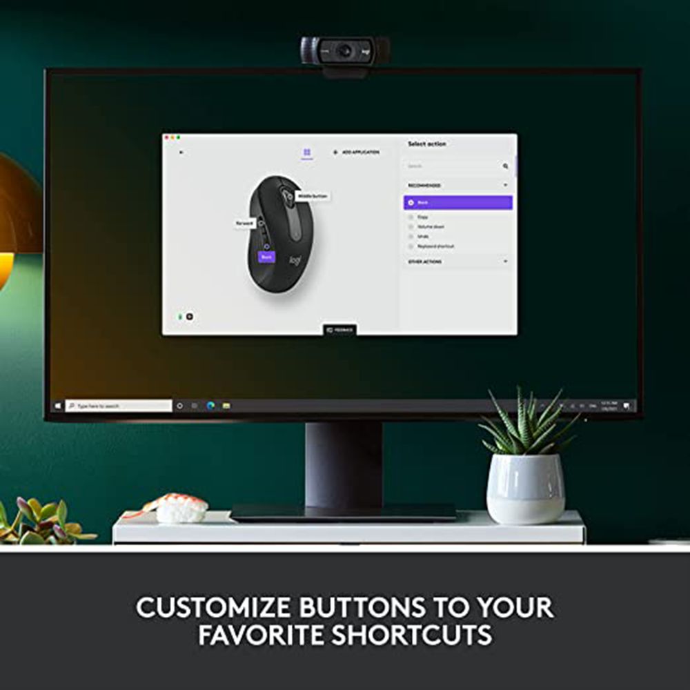 logitech Signature M650 L Wireless Optical Performance Mouse with Customizable Buttons (4000 DPI Adjustable, Multi Device Connectivity, Graphite)_9