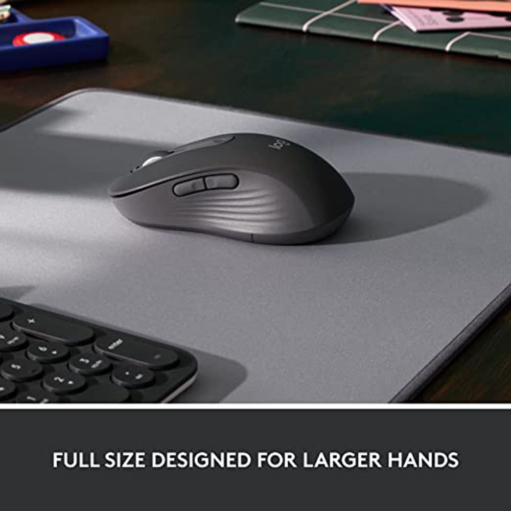 logitech Signature M650 L Wireless Optical Performance Mouse with Customizable Buttons (4000 DPI Adjustable, Multi Device Connectivity, Graphite)_11