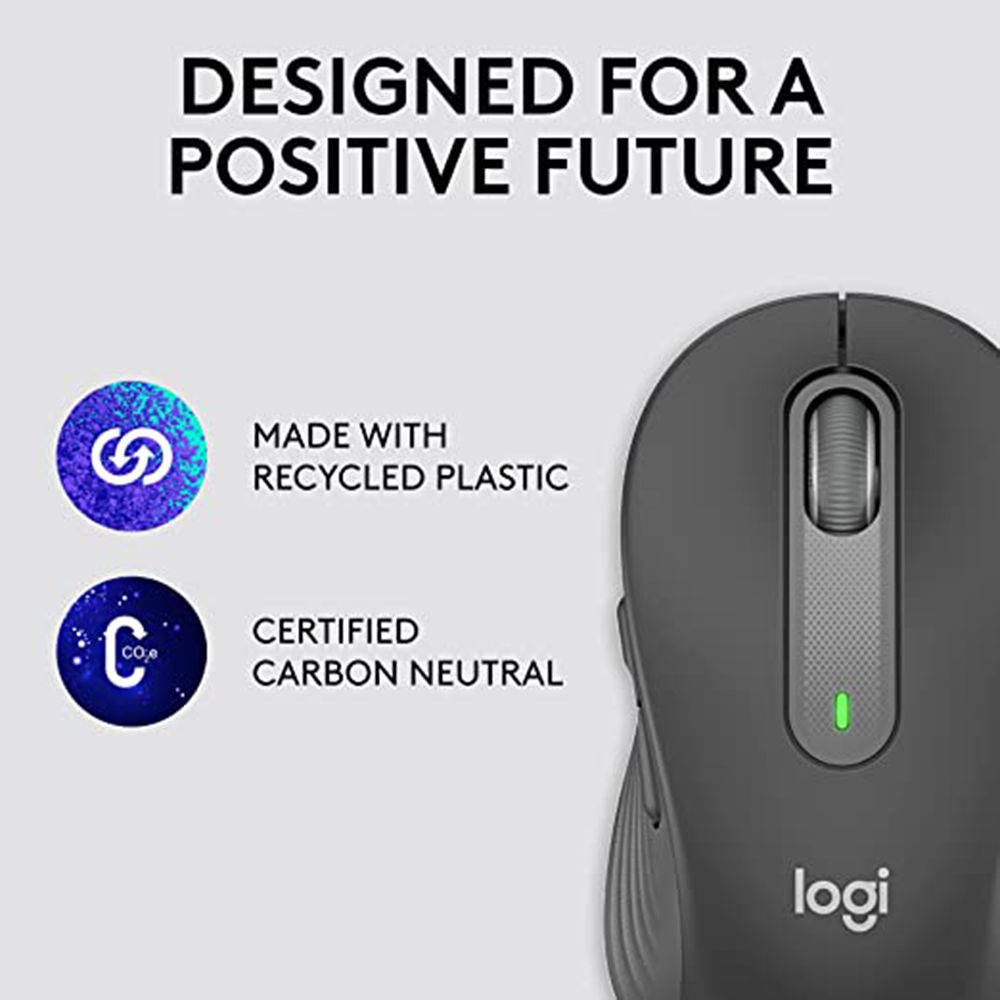 logitech Signature M650 L Wireless Optical Performance Mouse with Customizable Buttons (4000 DPI Adjustable, Multi Device Connectivity, Graphite)_12