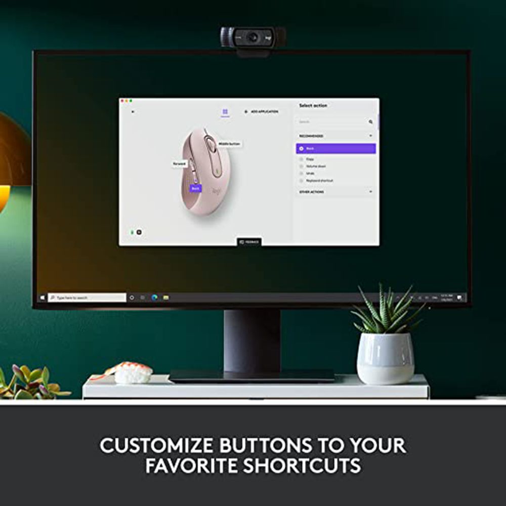 logitech Signature M650 Wireless Optical Performance Mouse with Customizable Buttons (4000 DPI Adjustable, Multi Device Connectivity, Rose) logitech Signature M650 Wireless Optical Performance Mouse with Customizable Buttons (4000 DPI Adjustable, Multi Device Connectivity, Rose)_9